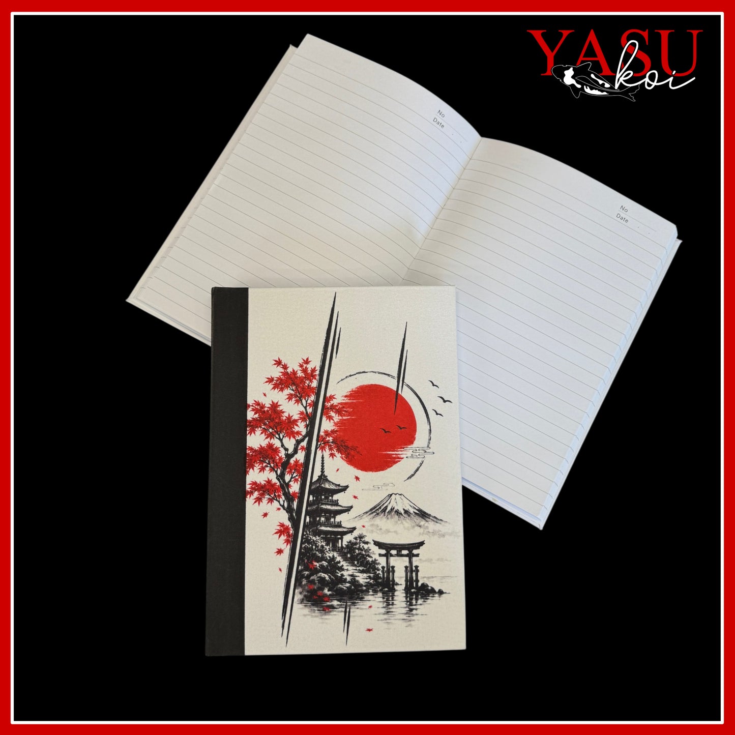Crimson Sunrise A5 Hardback Notebook