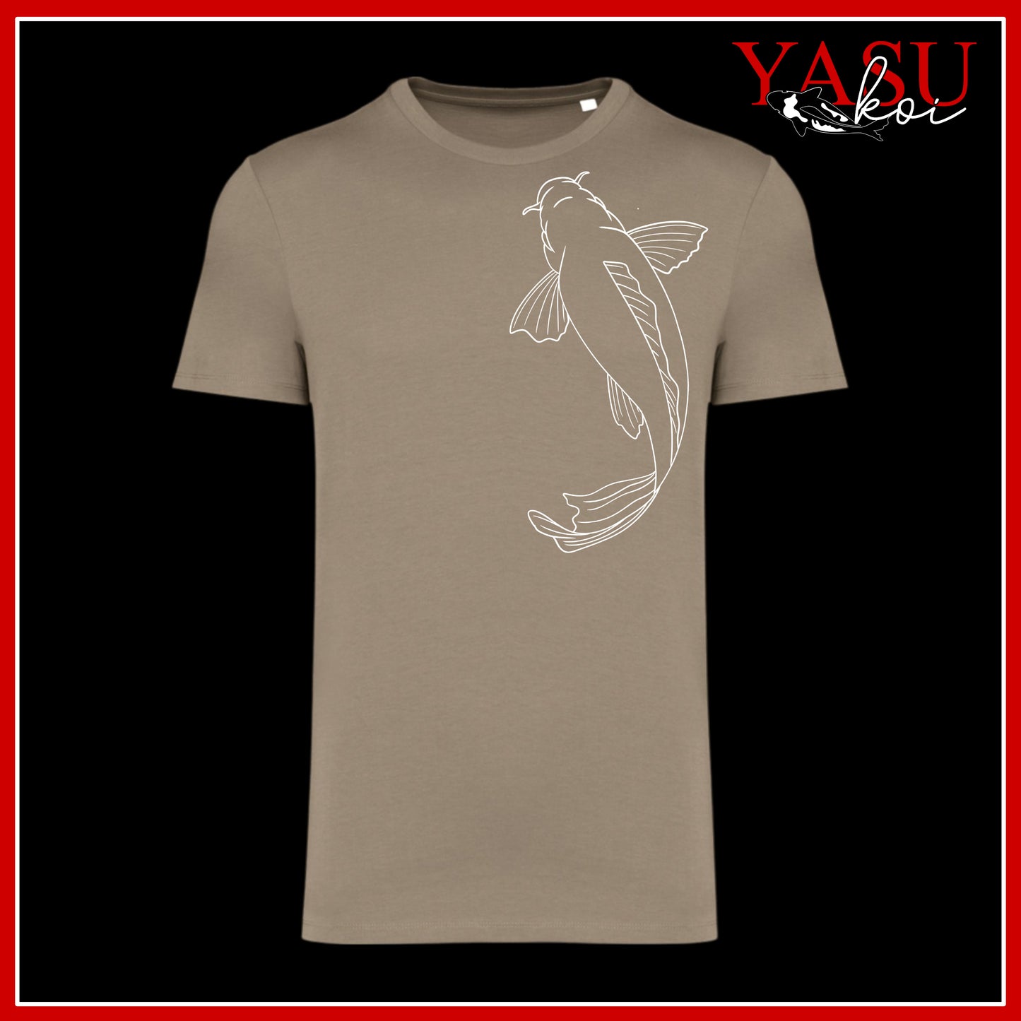 A Pure Koi Outline Organic T-Shirt