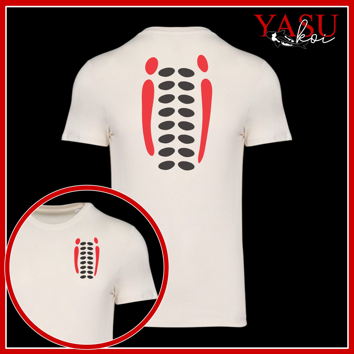 Upgrade your wardrobe with our premium organic combed cotton t-shirt featuring a stunning print inspired by the vibrant colours of a Shusui Koi fish.
Available in a variety of sizes and colours, this t-shirt is a unique and stylish choice for any casual outfit.
Please refer to the size chart before placing your order.