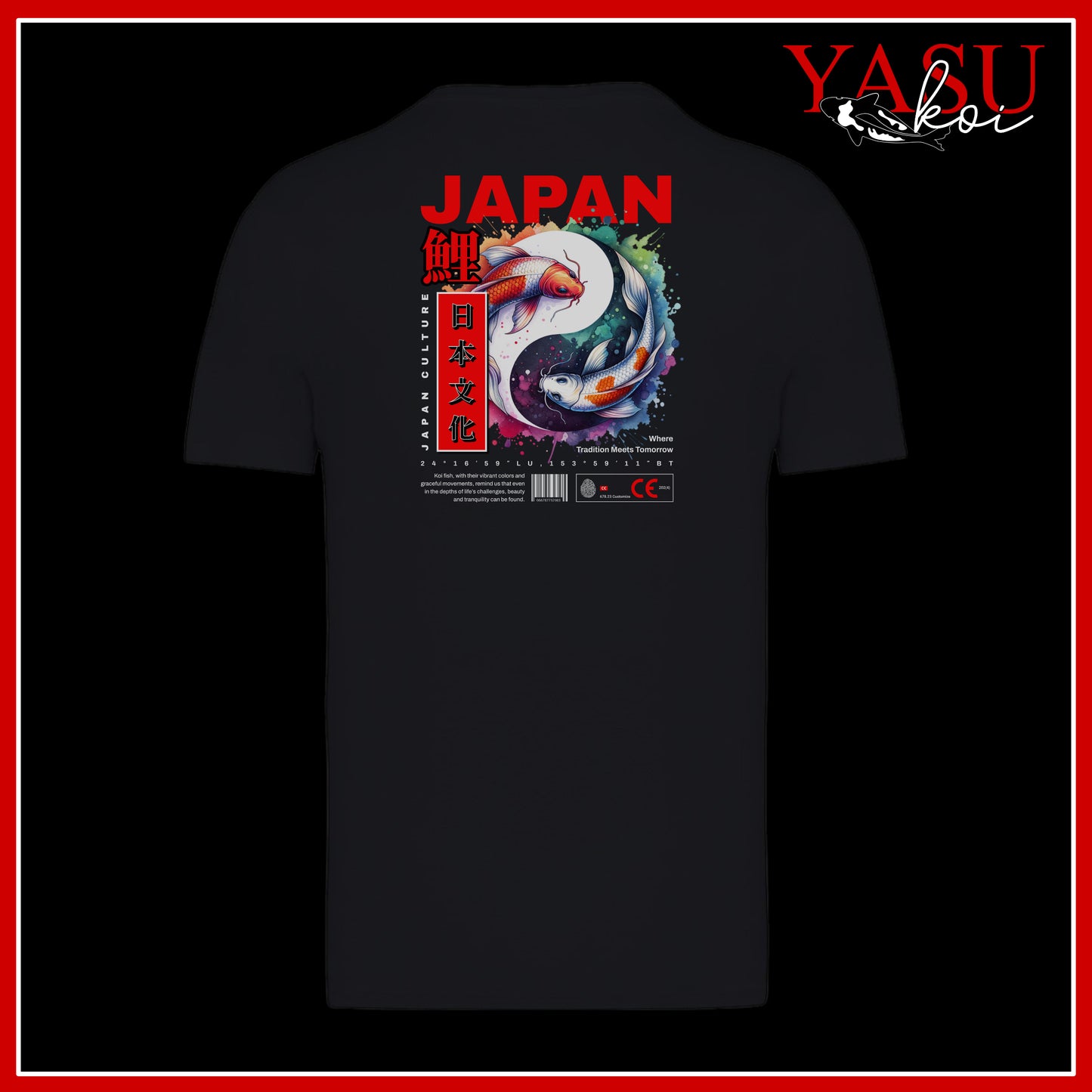 "The Back Page" Yin Yang Printed Organic Cotton T-Shirt