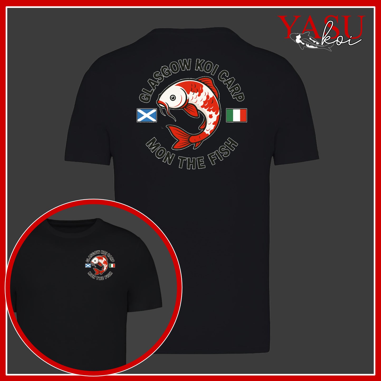 Glasgow Koi - Mon The Fish Black T-Shirt