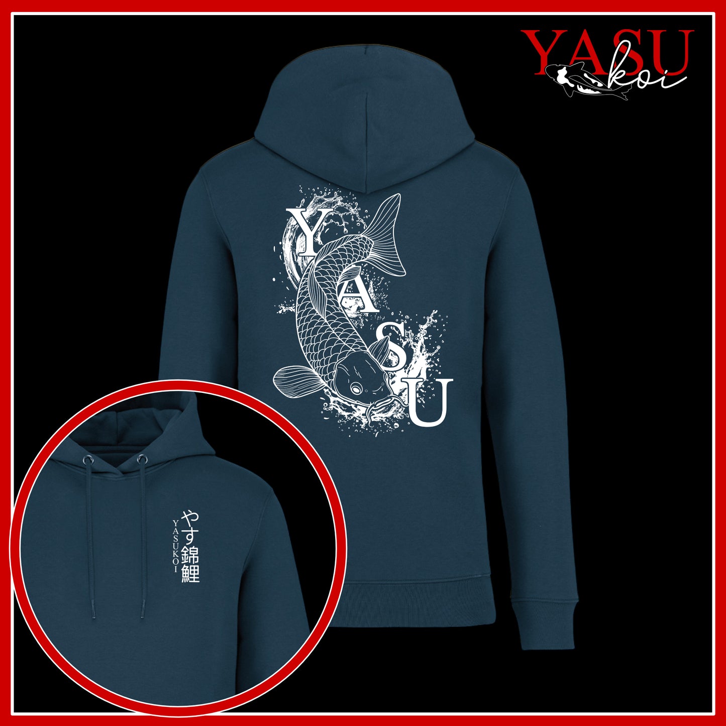 Yasu Waves Organic Cotton Hoodie