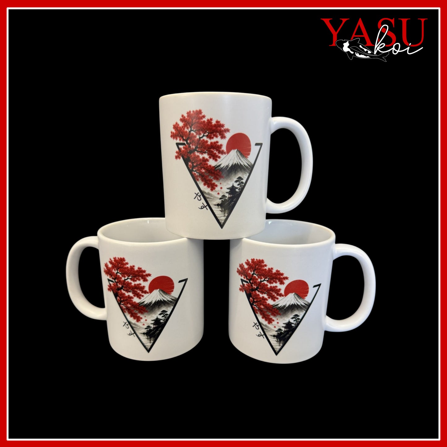 Crimson Fuji 11oz White Mug