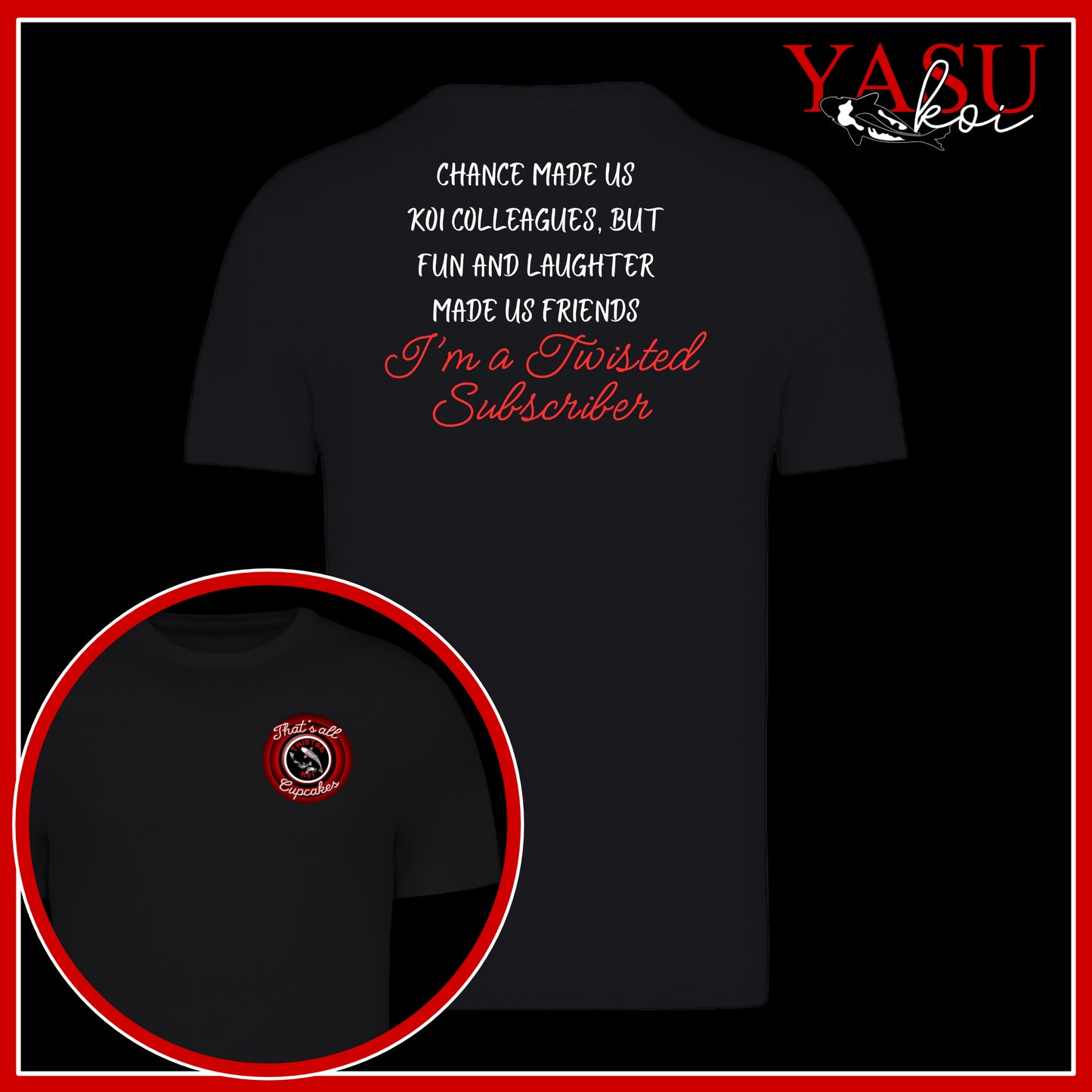 Twisted Koi Black Organic Cotton T-Shirt