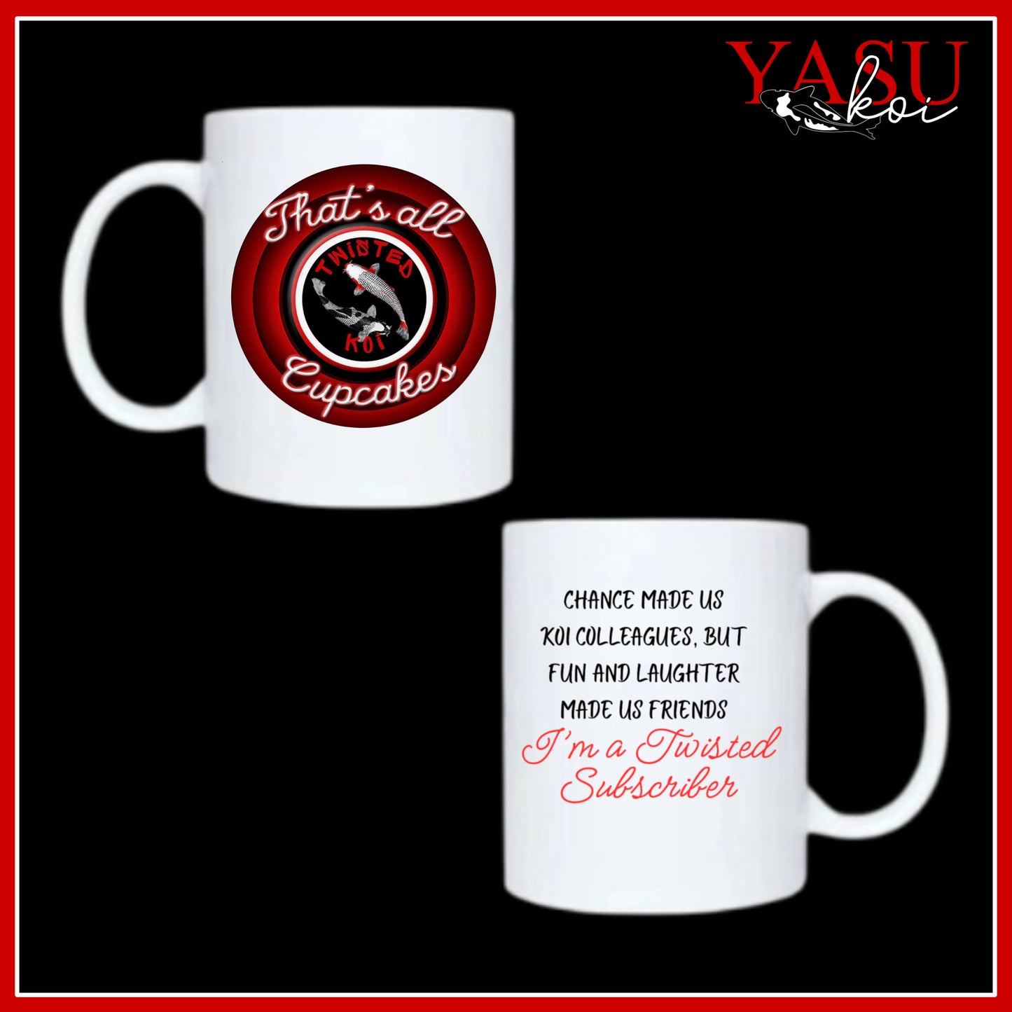 Twisted Koi 11oz White Mug