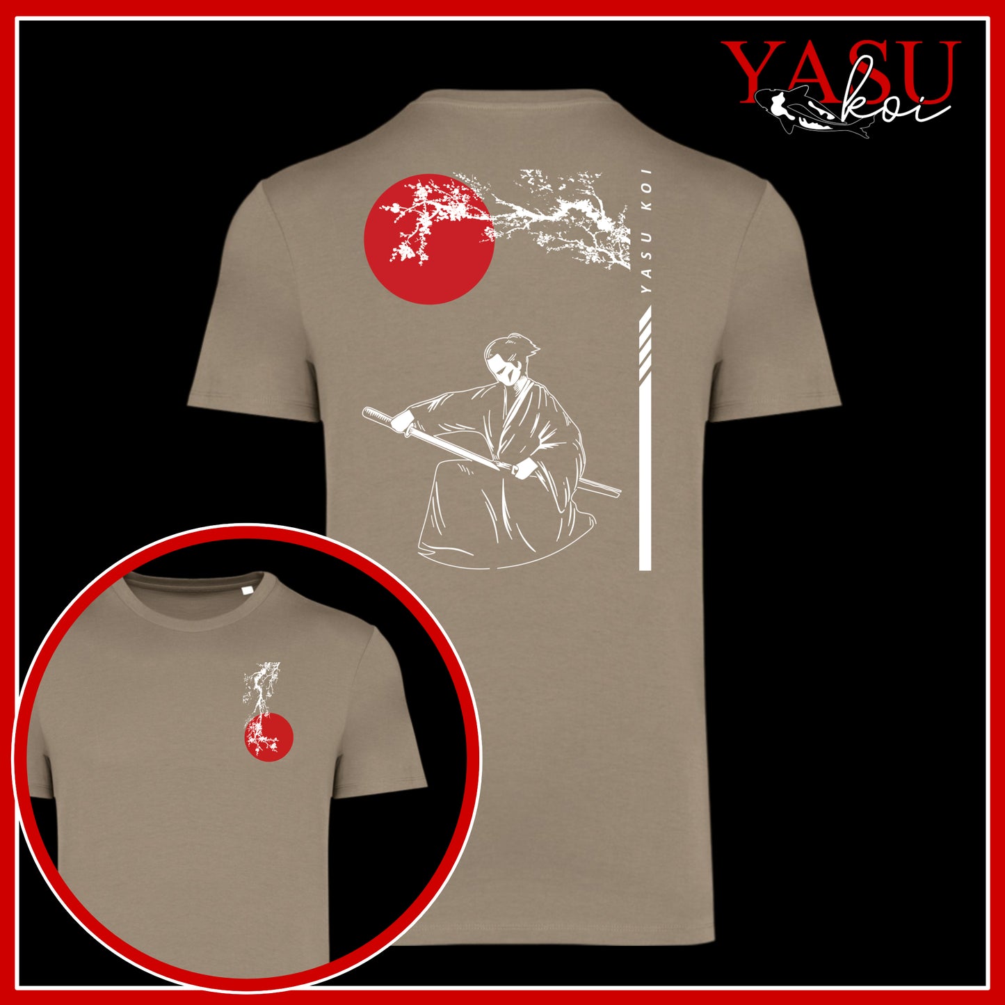 Kneeling Samurai Organic Cotton T-Shirt
