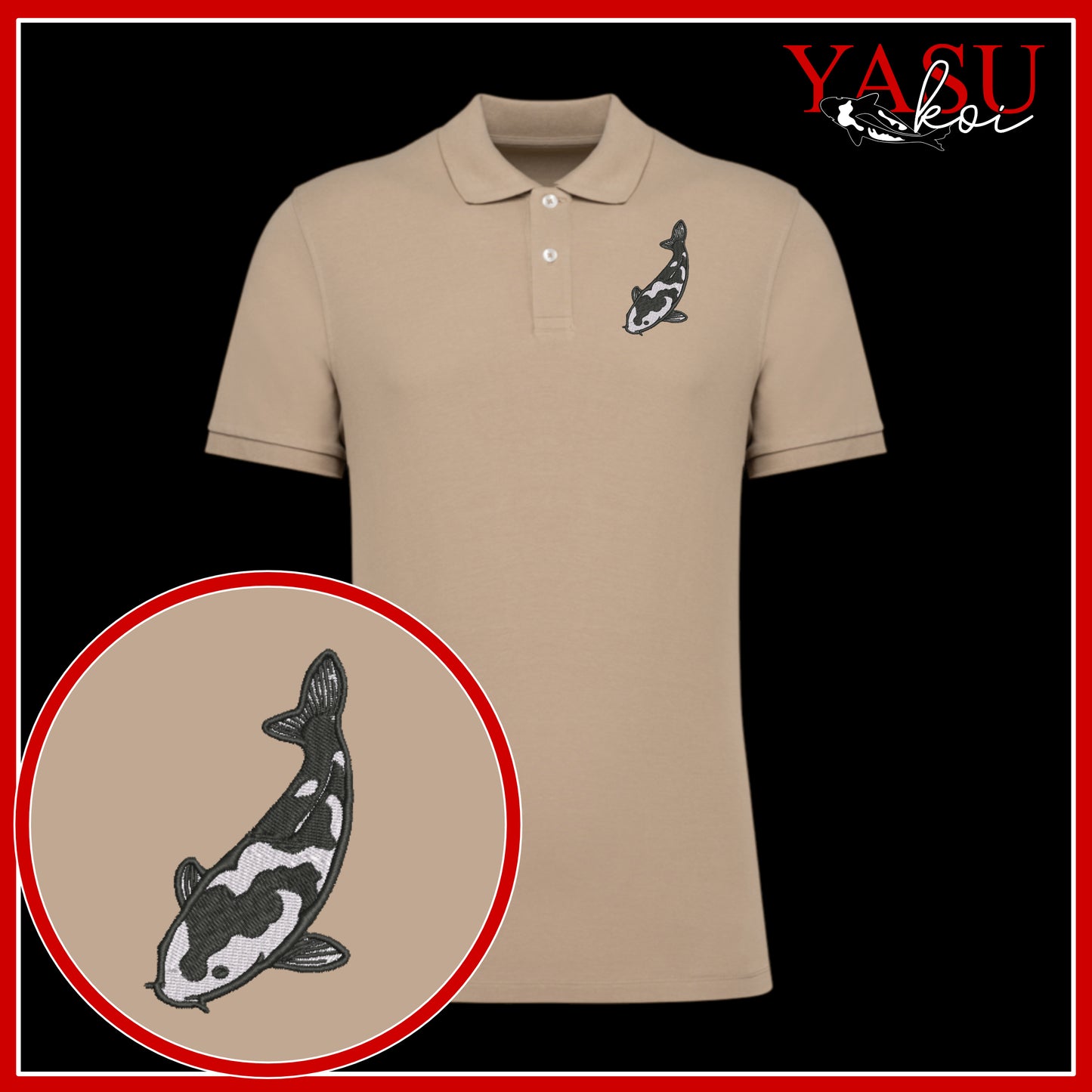 Shiro Utsuri 'Koroko' Embroidered Organic Polo Shirt