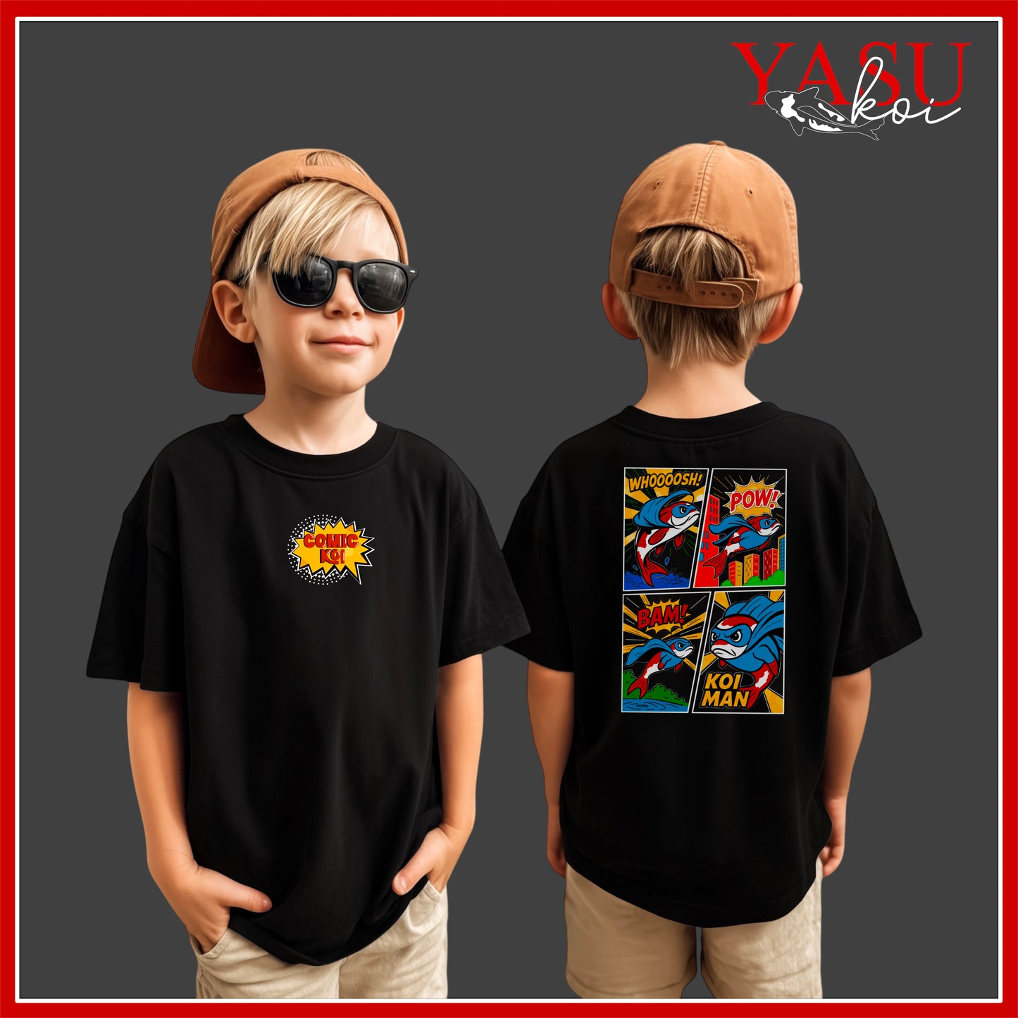 ‘Comic Koi’ Kids Organic Cotton T-Shirt