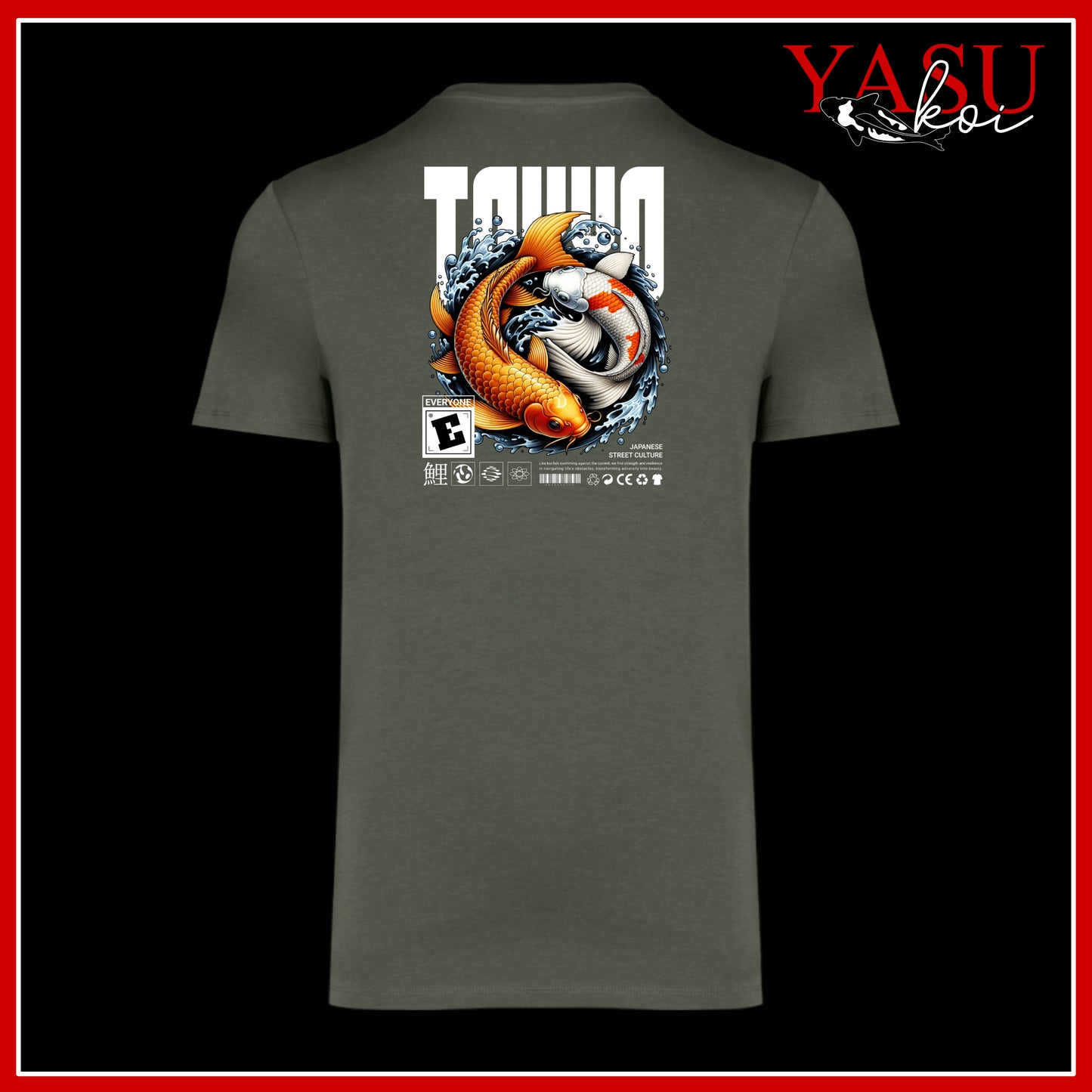 "The Back Page" Volume 2 Koi Printed Organic Cotton T-Shirt