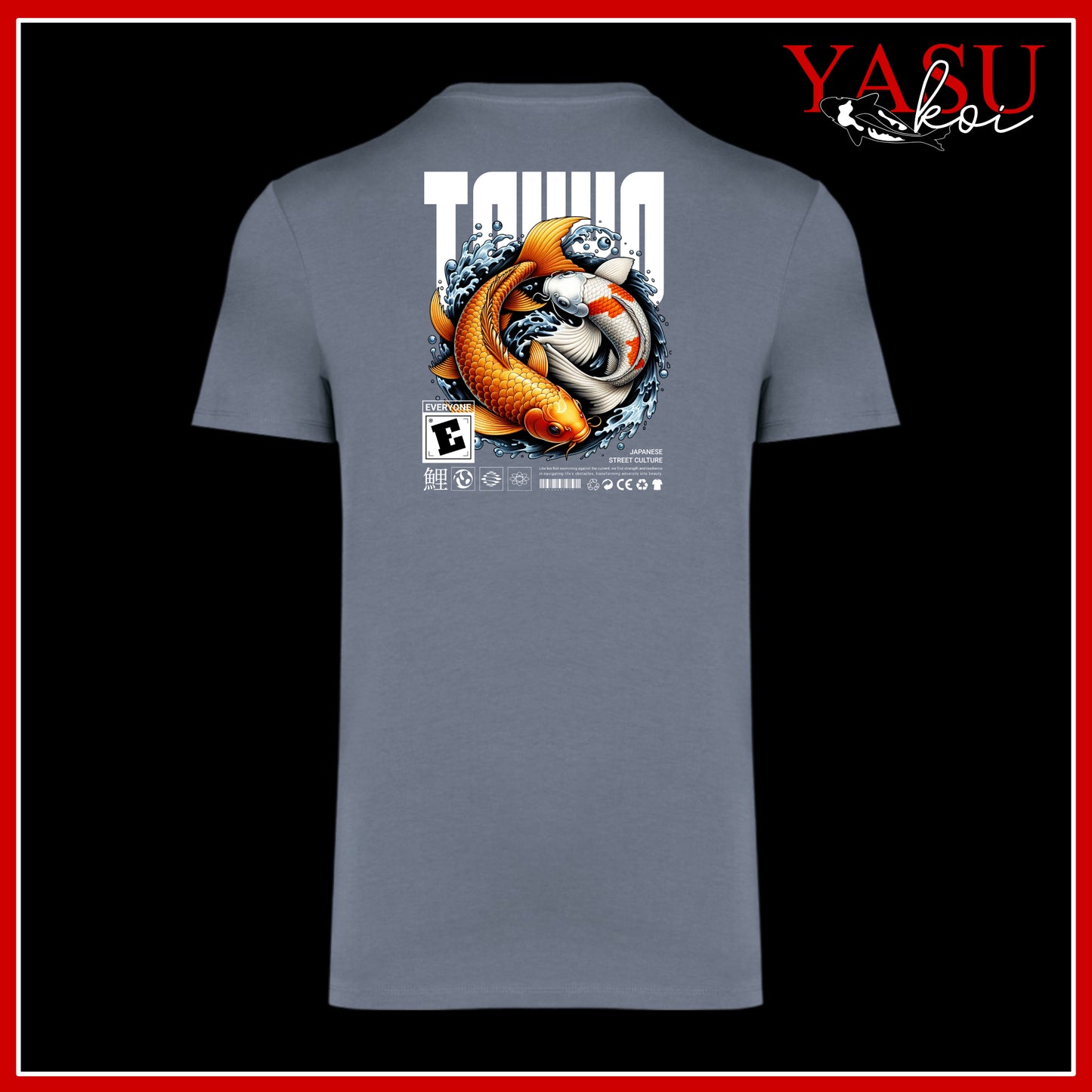 "The Back Page" Volume 2 Koi Printed Organic Cotton T-Shirt