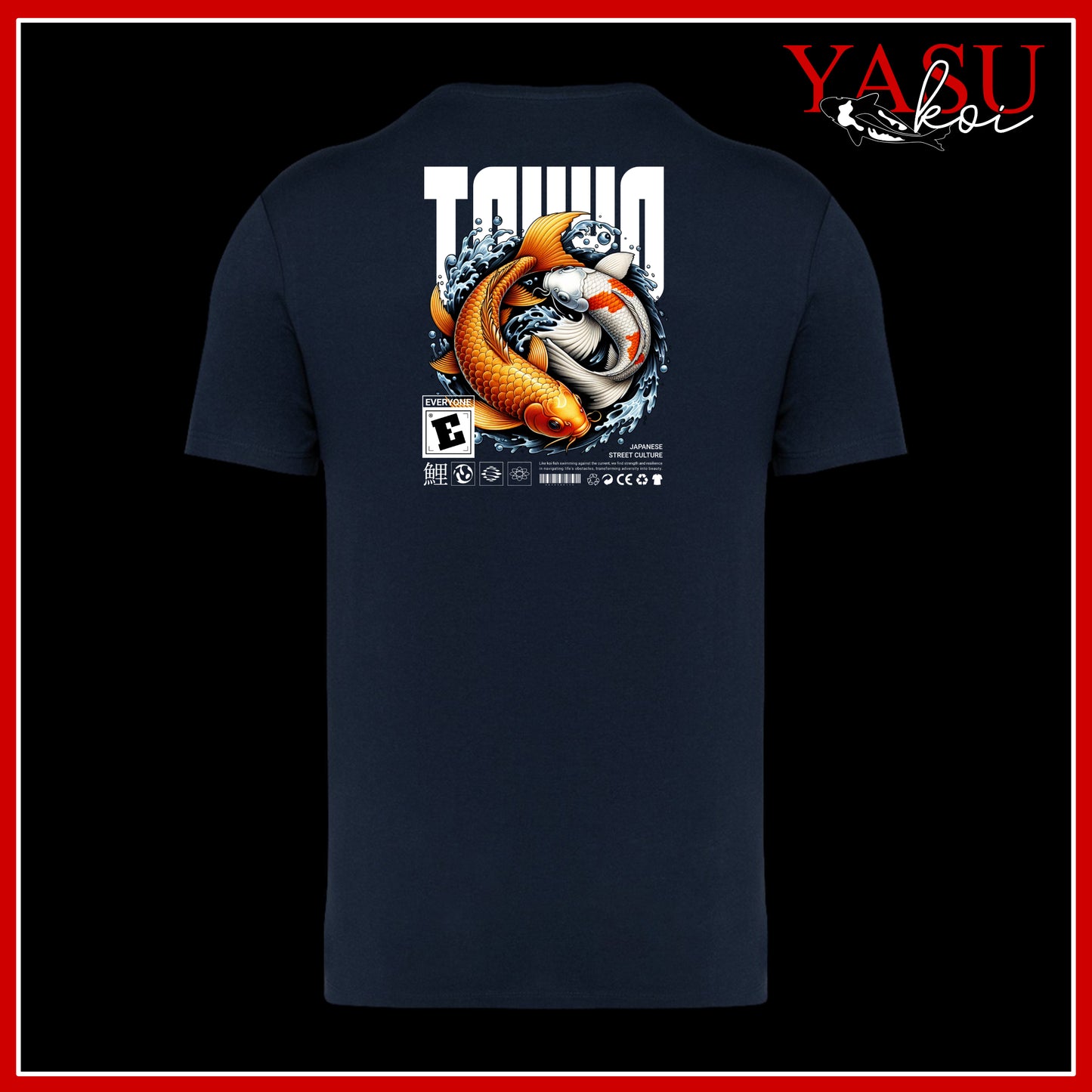 "The Back Page" Volume 2 Koi Printed Organic Cotton T-Shirt