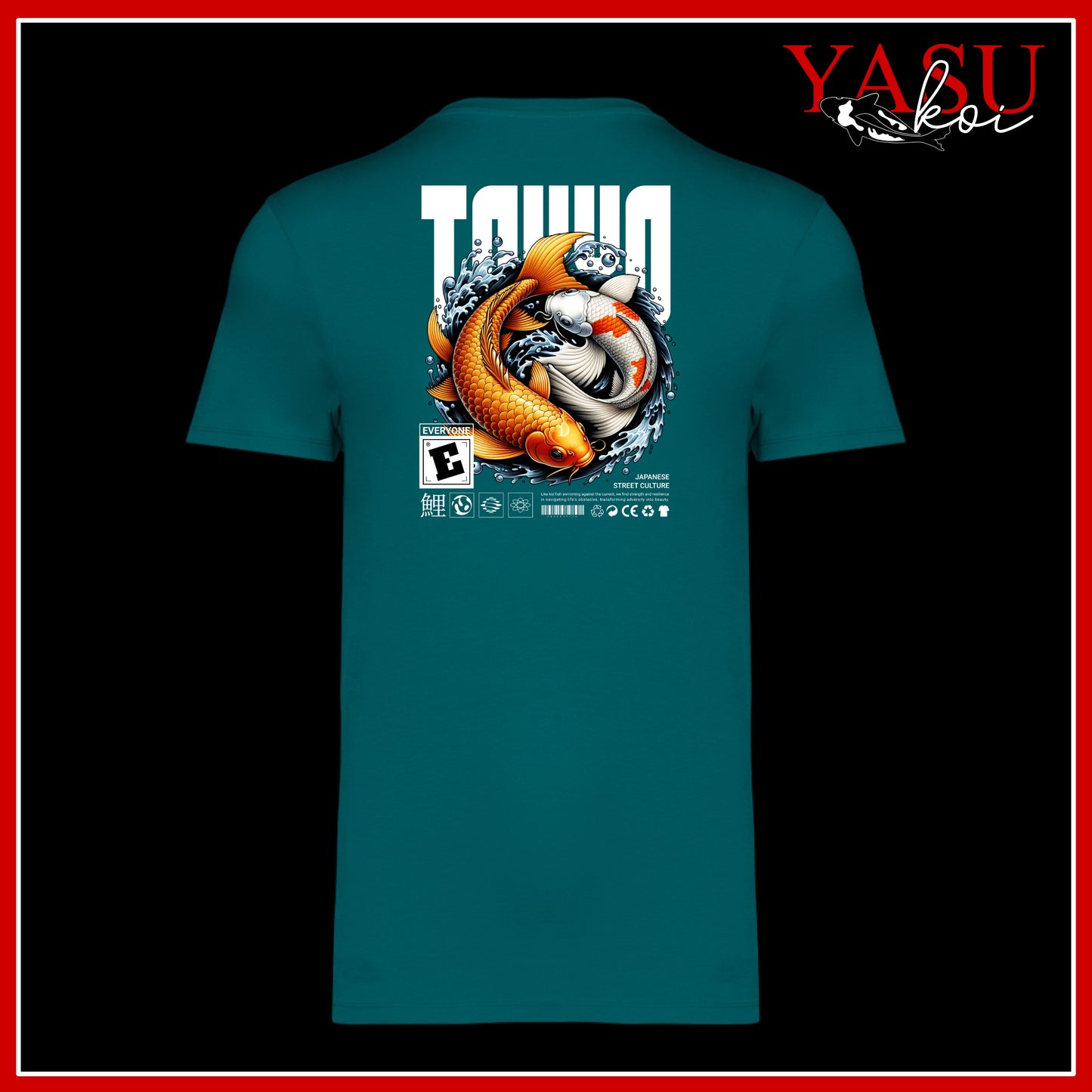 "The Back Page" Volume 2 Koi Printed Organic Cotton T-Shirt