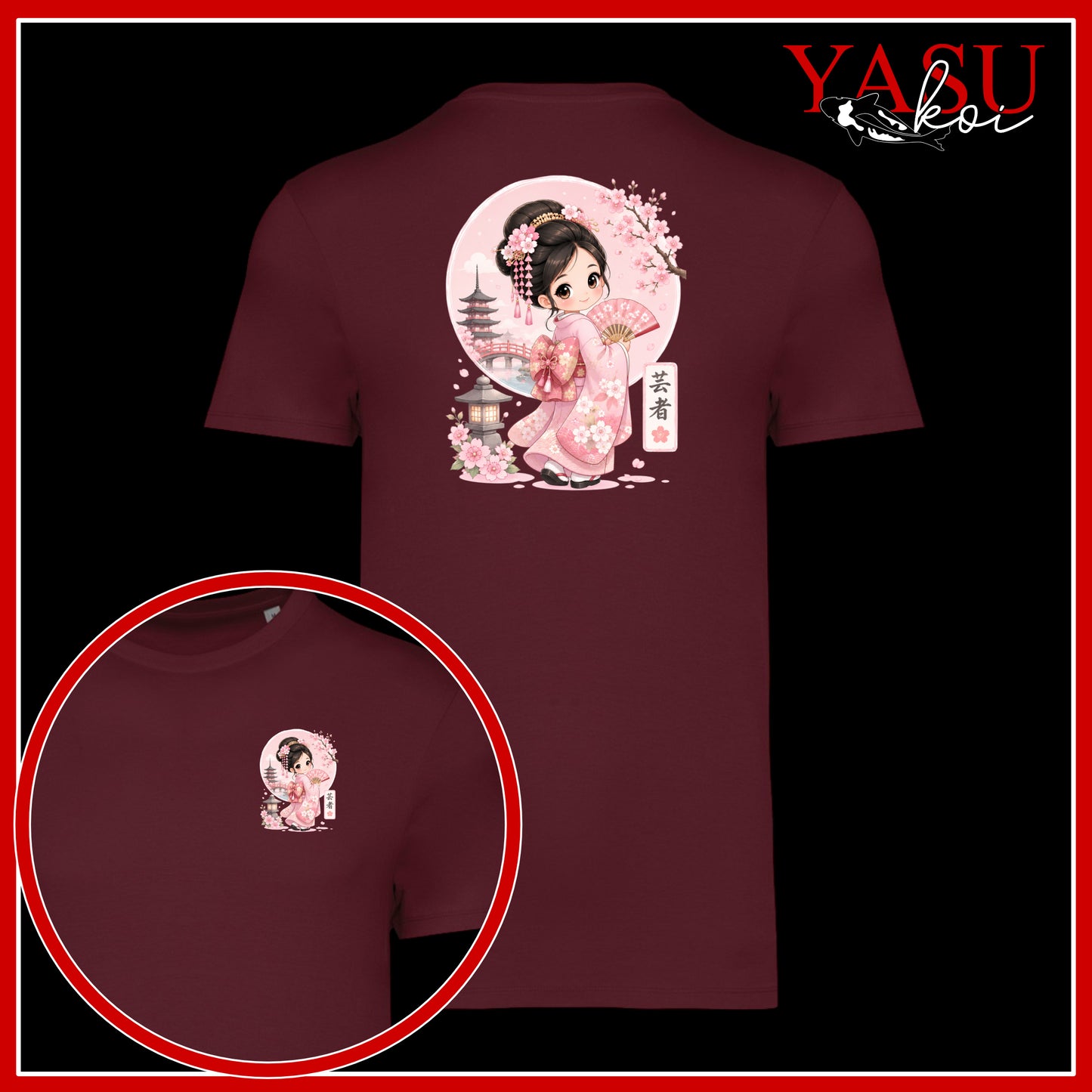 Chibi Geisha Kids Organic Cotton T-Shirt