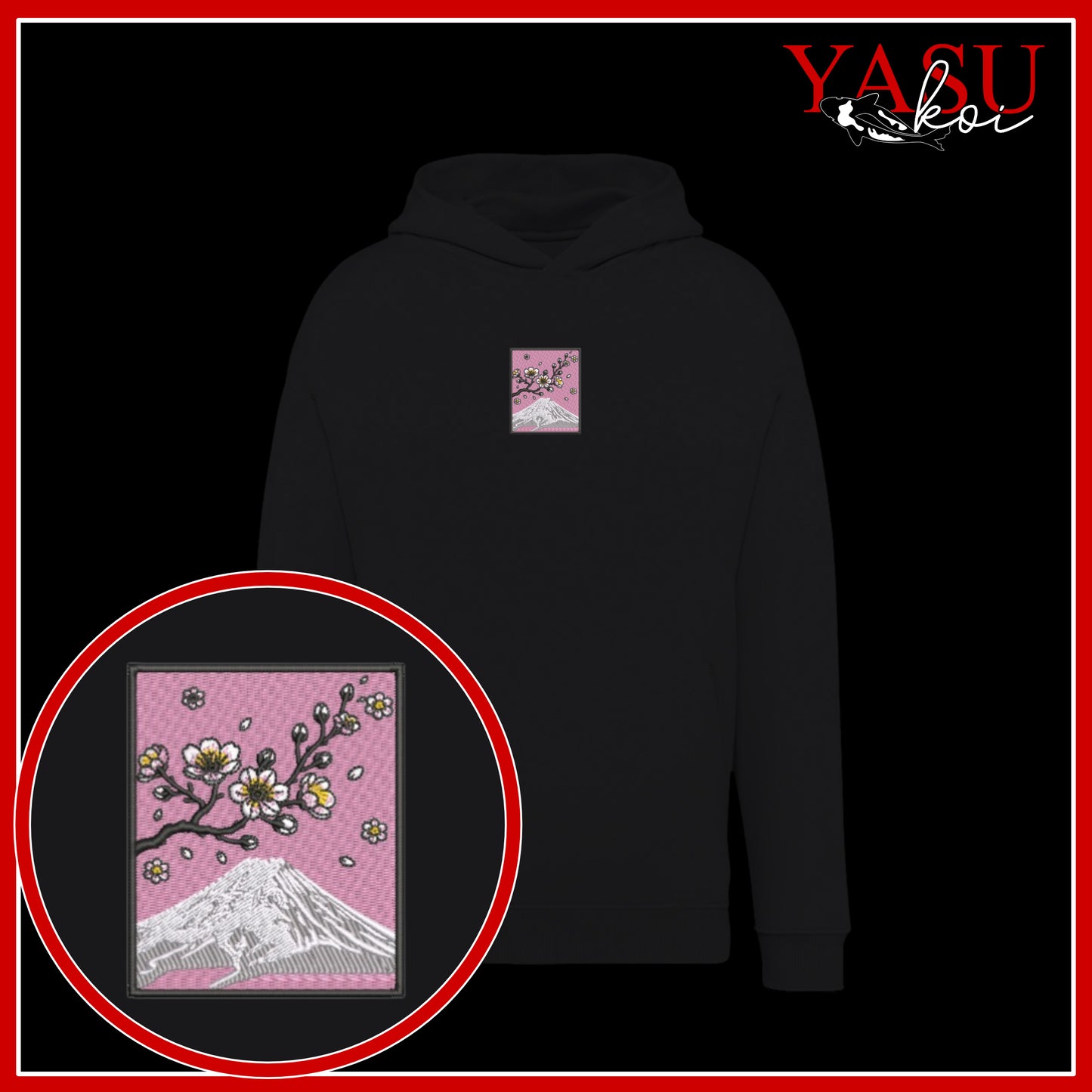 Mount Fuji's Cherry Blossom Oversized Organic Hoodie