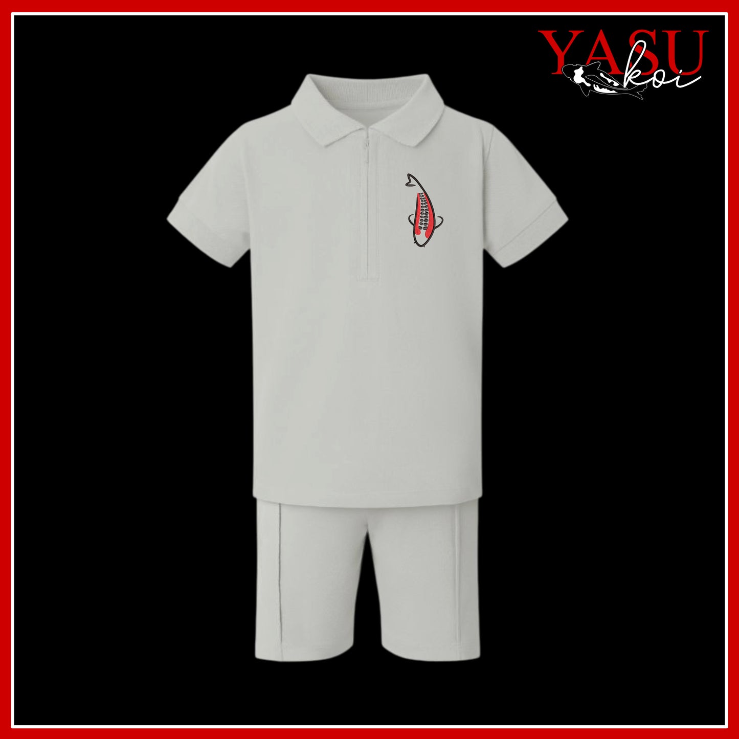 Children's Zip Neck Polo & Shorts Set