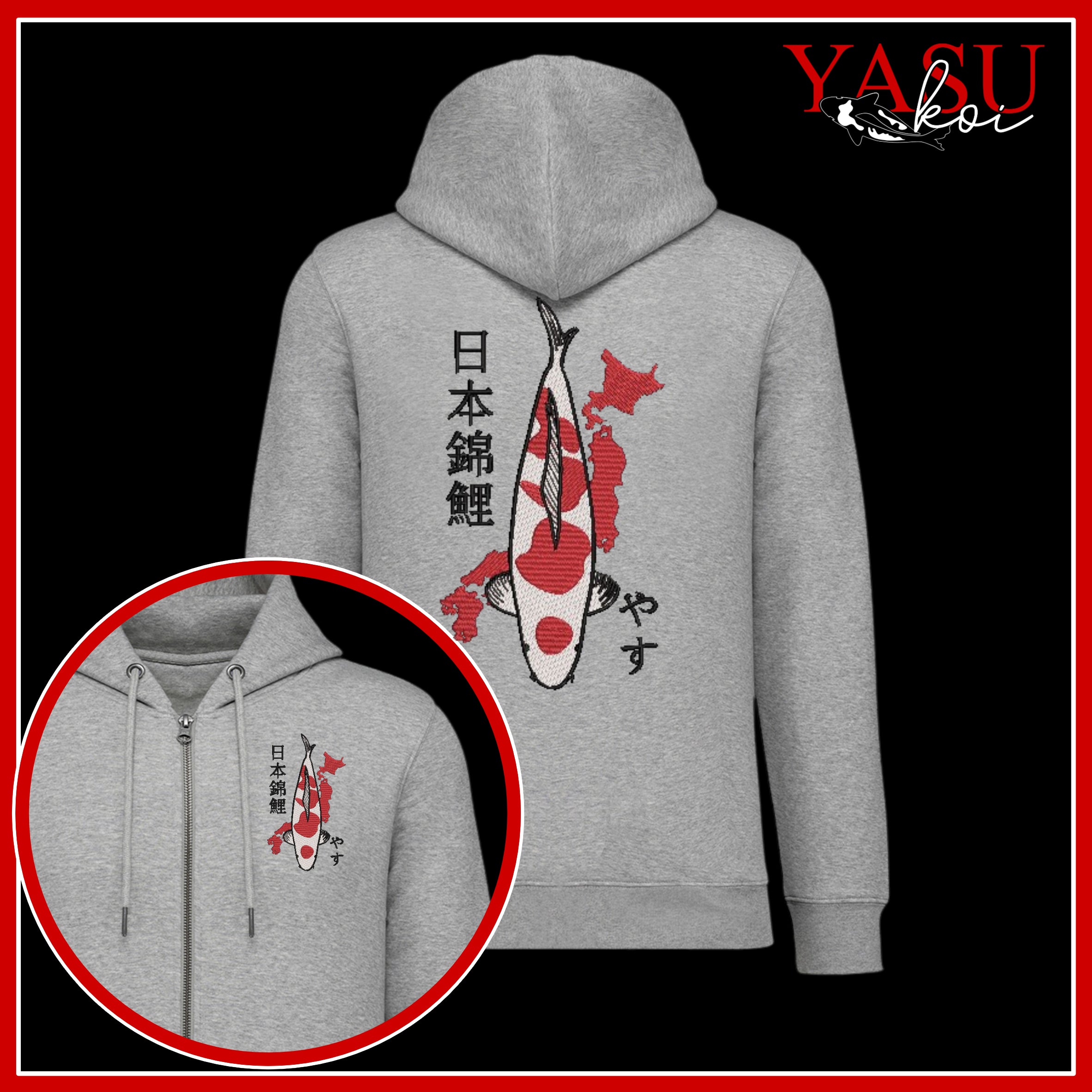Japan's Treasure Zip Up Organic Cotton Hoodie – Yasu Koi