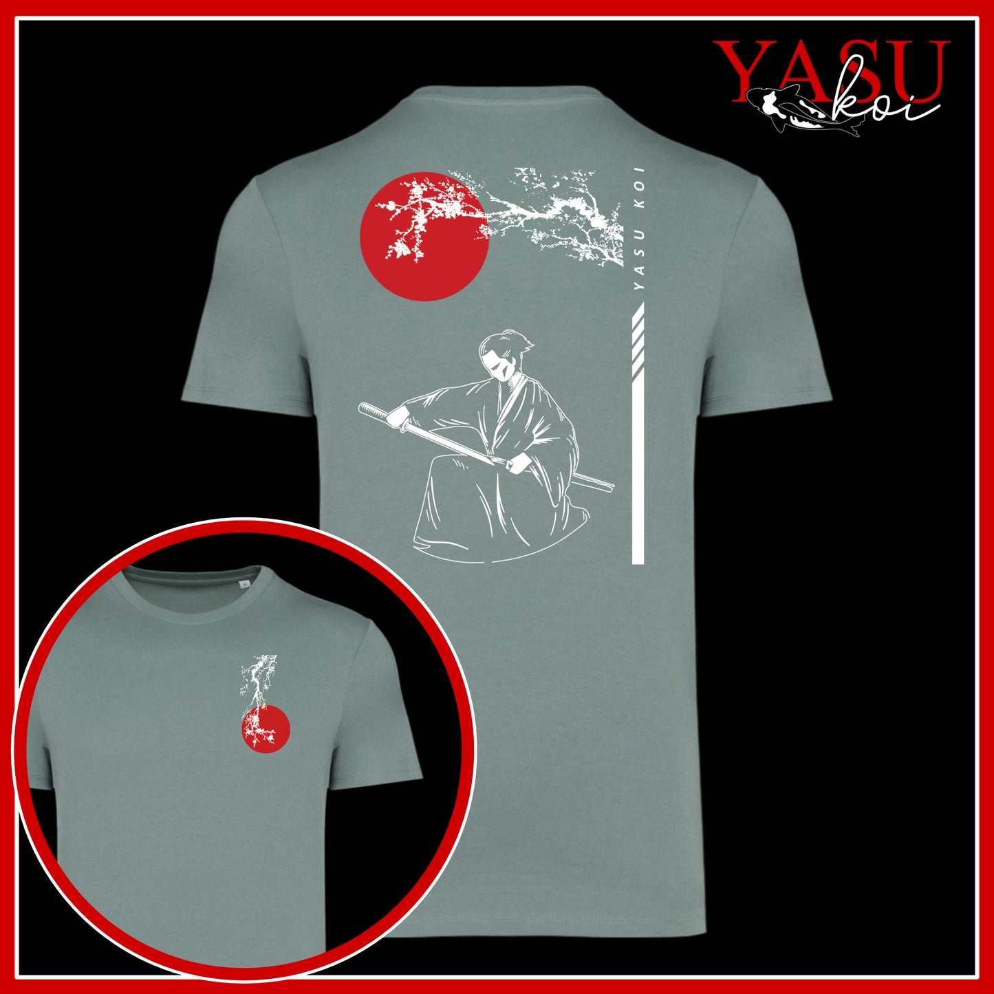 Kneeling Samurai Organic Cotton T-Shirt