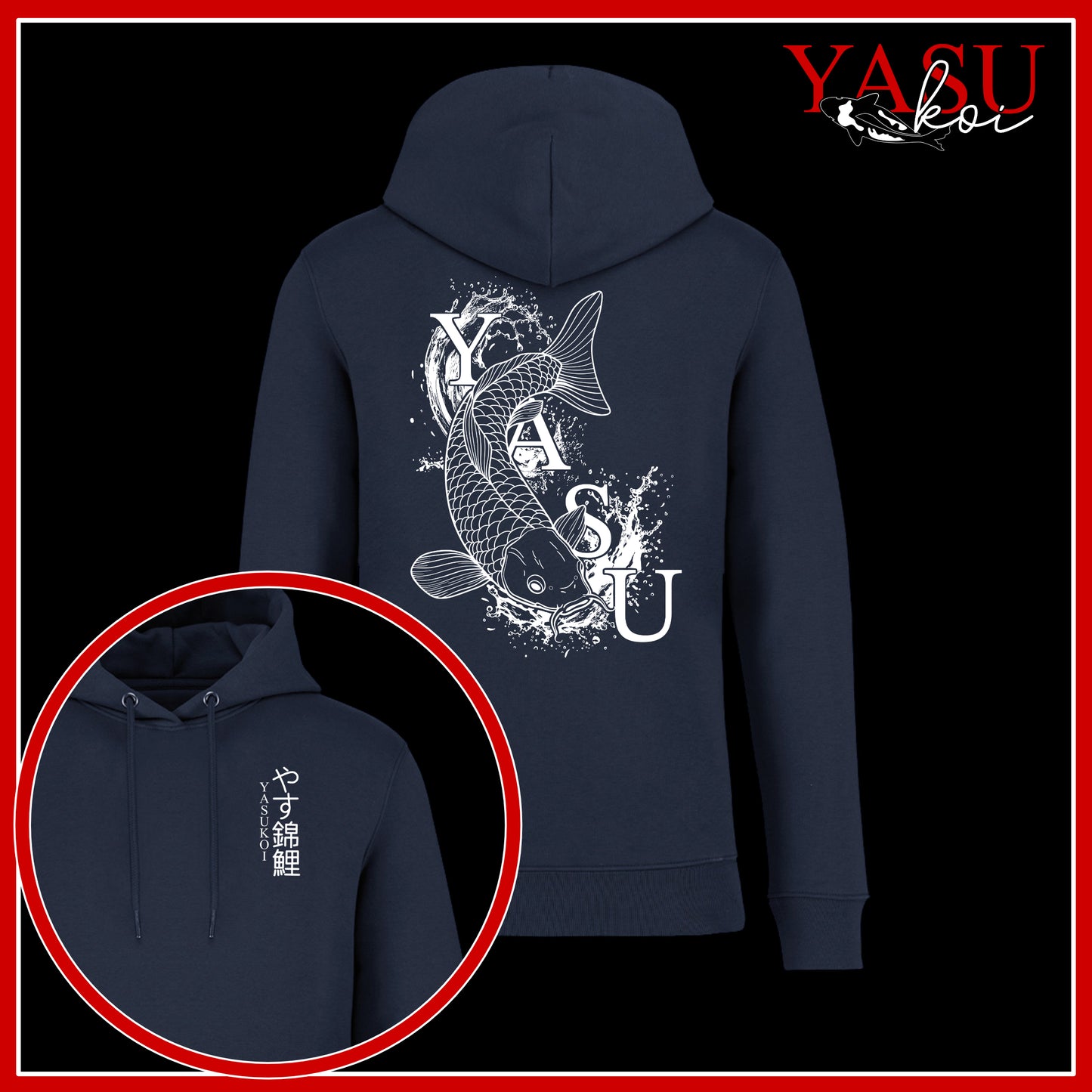 Yasu Waves Organic Cotton Hoodie