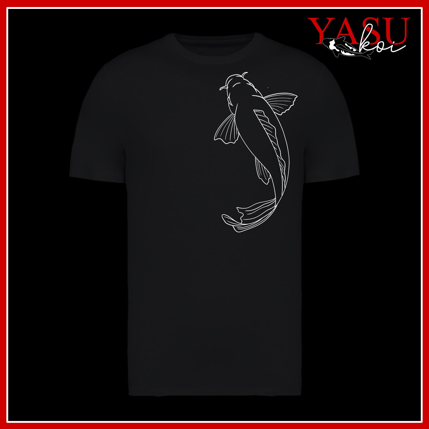 A Pure Koi Outline Organic T-Shirt