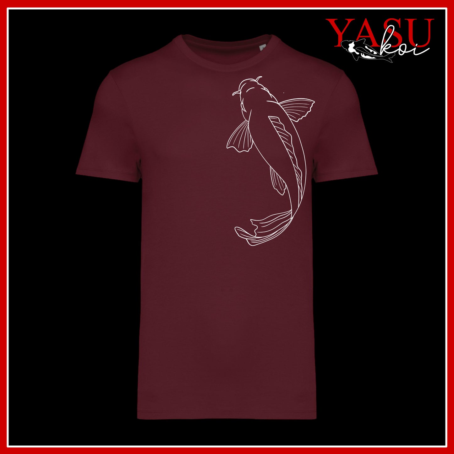 A Pure Koi Outline Organic T-Shirt