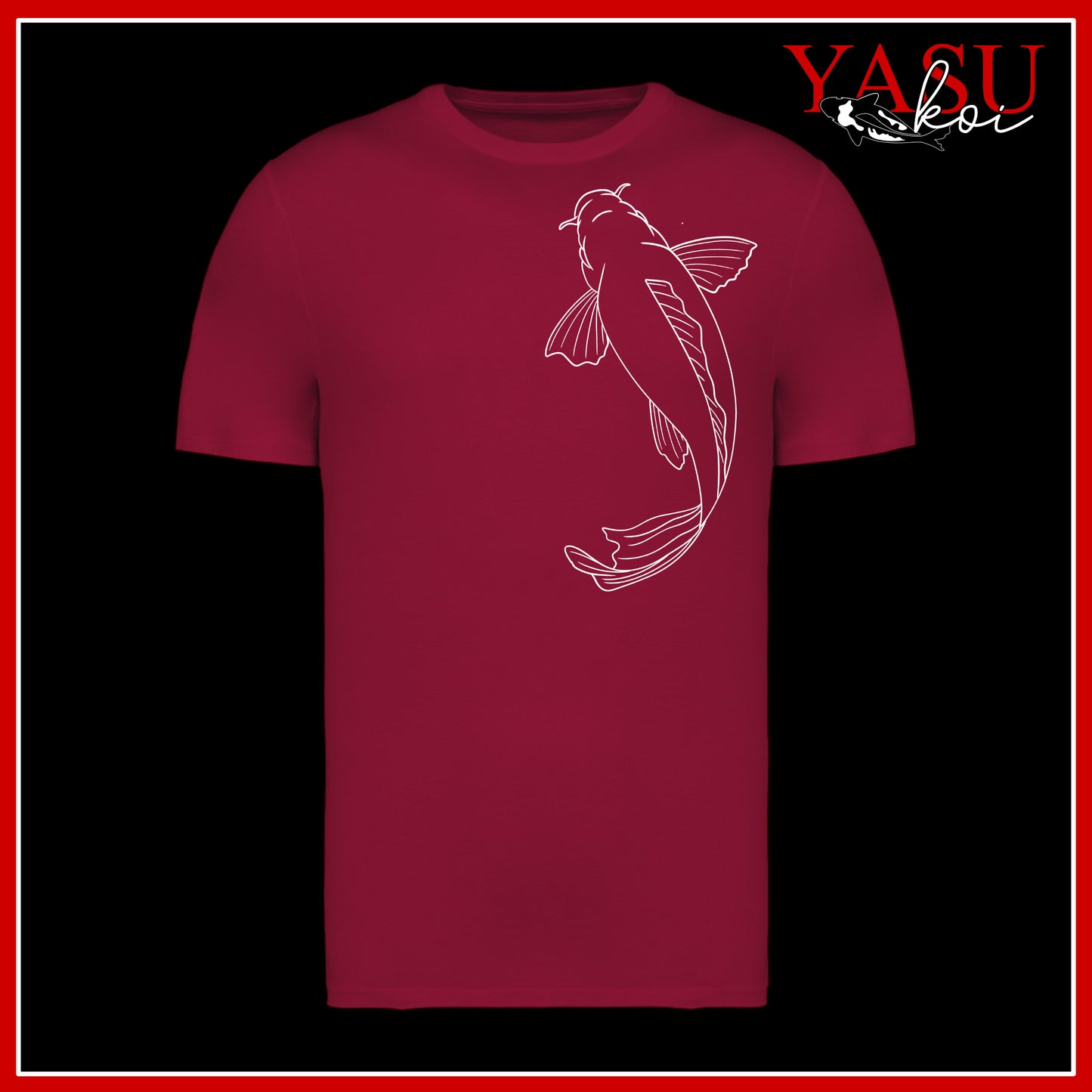 A Pure Koi Outline Organic T-Shirt