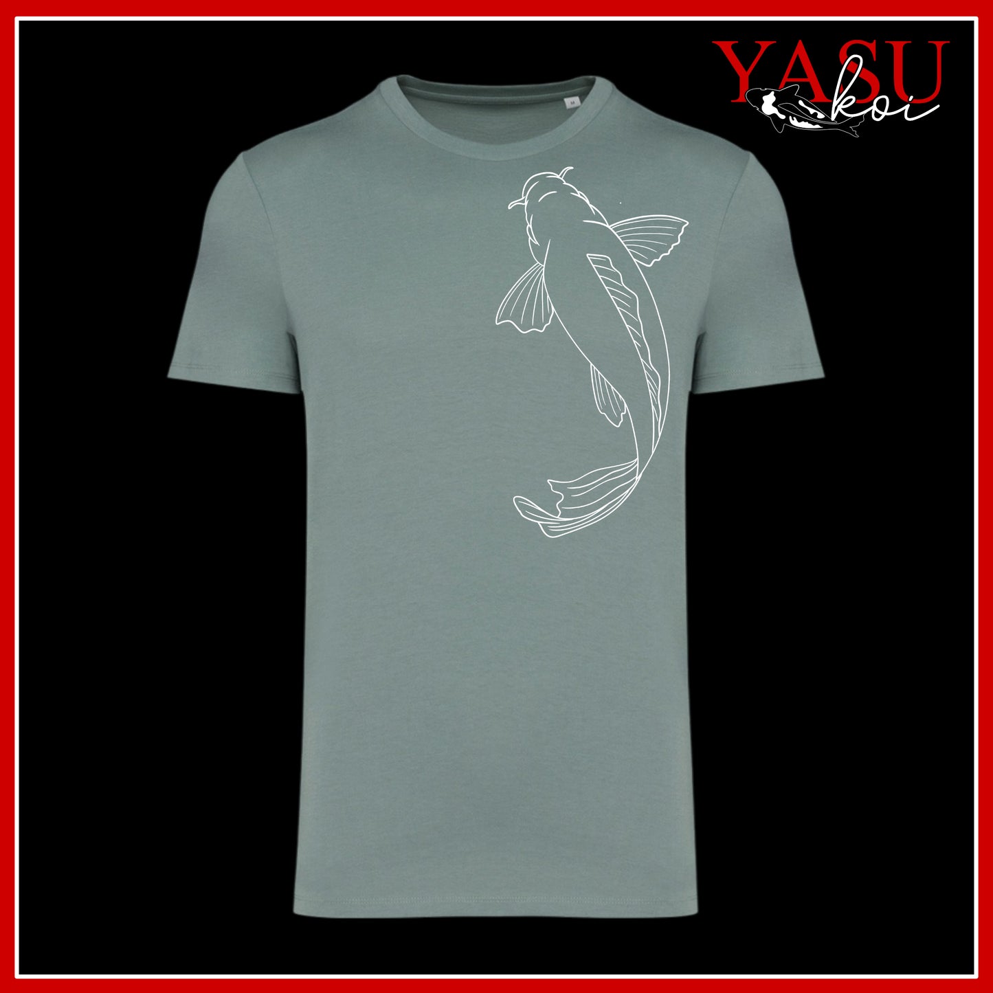 A Pure Koi Outline Organic T-Shirt