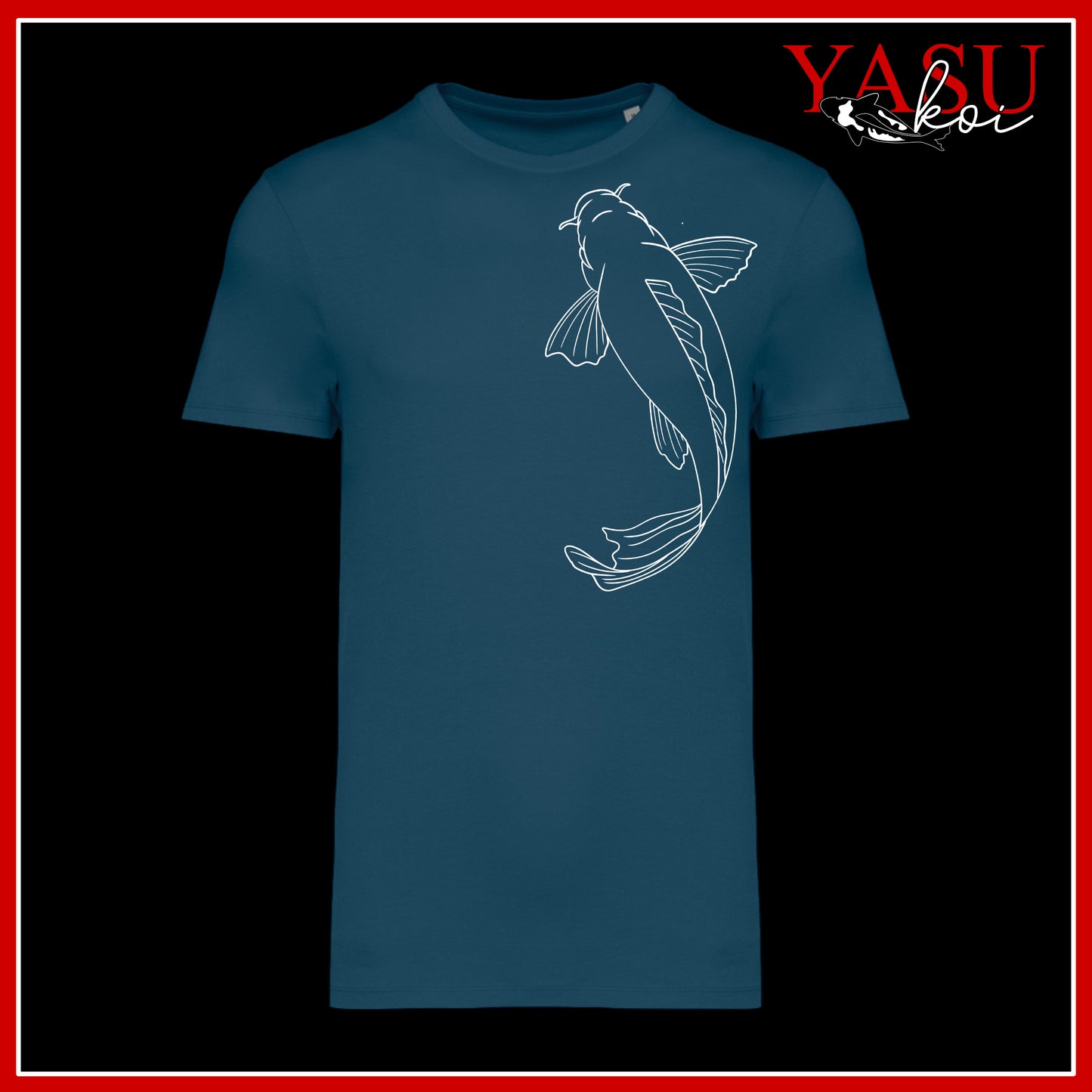 A Pure Koi Outline Organic T-Shirt