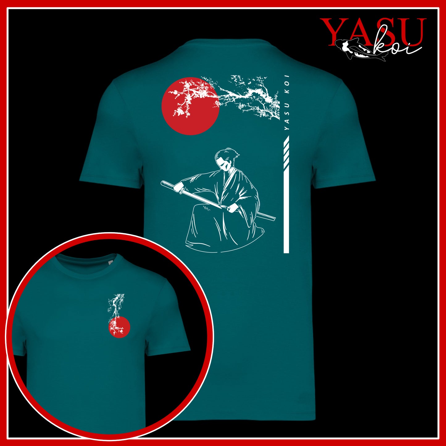 Kneeling Samurai Organic Cotton T-Shirt