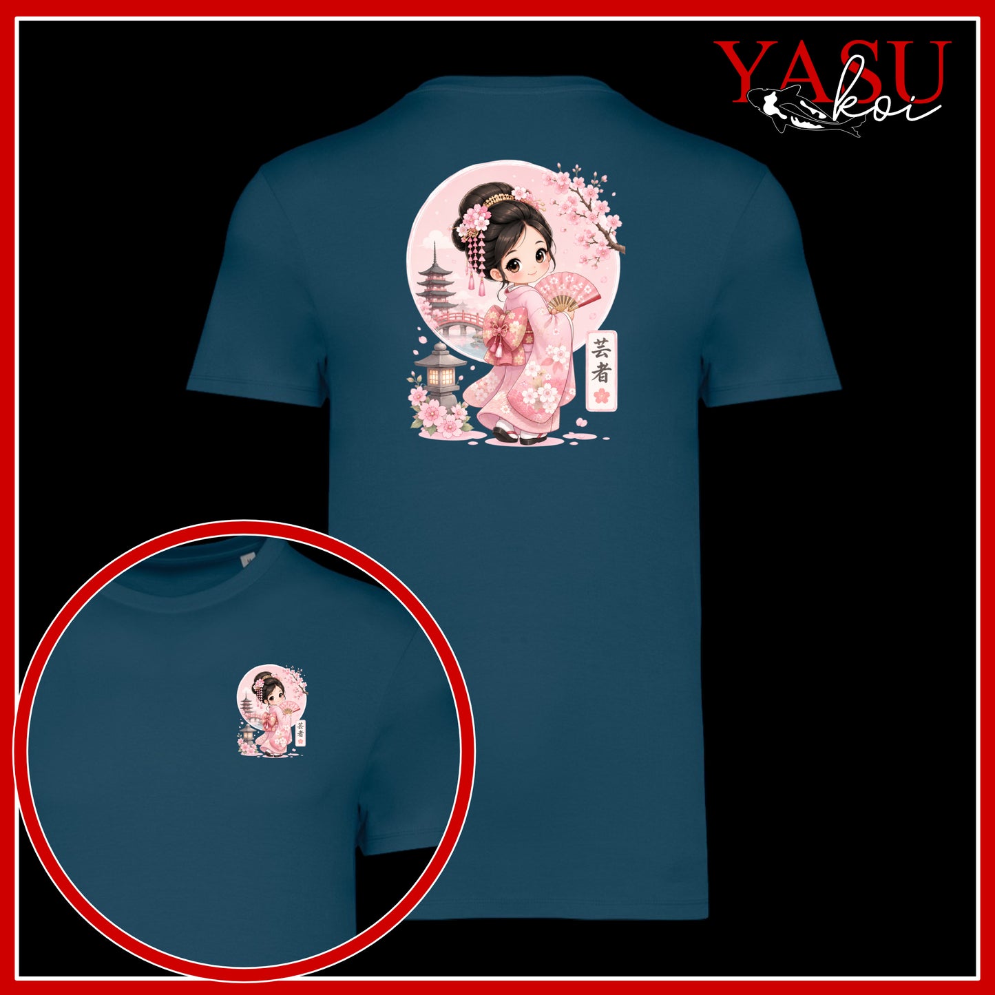 Chibi Geisha Kids Organic Cotton T-Shirt