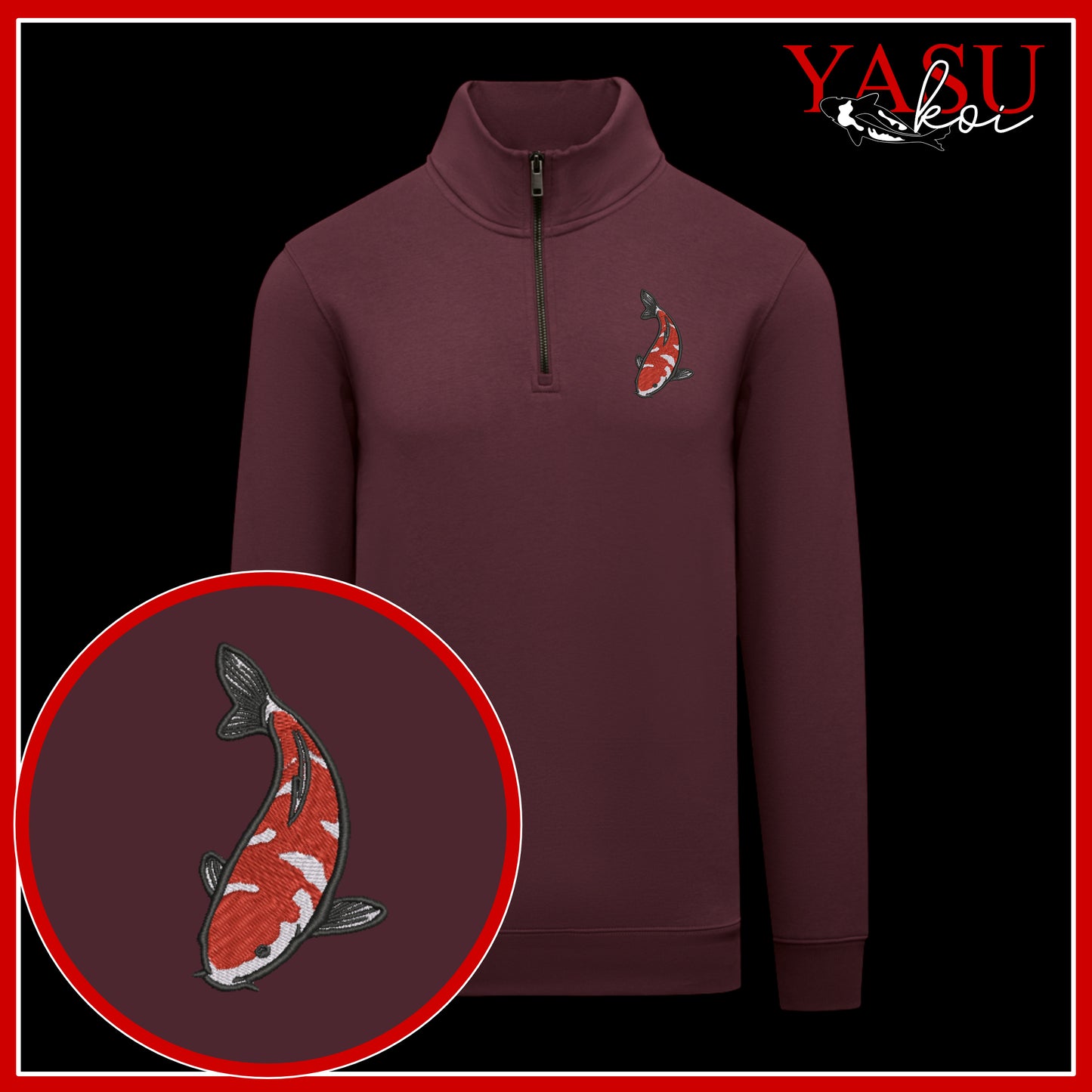 The Koroko Koi Quarter Zip Sweater