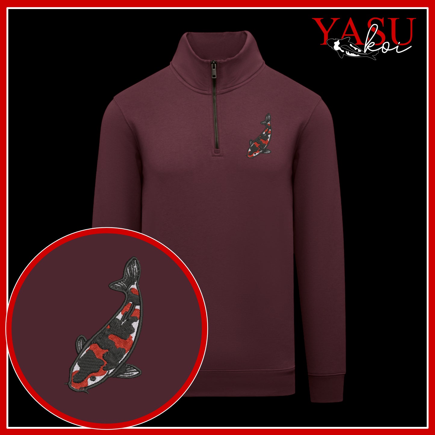 The Koroko Koi Quarter Zip Sweater