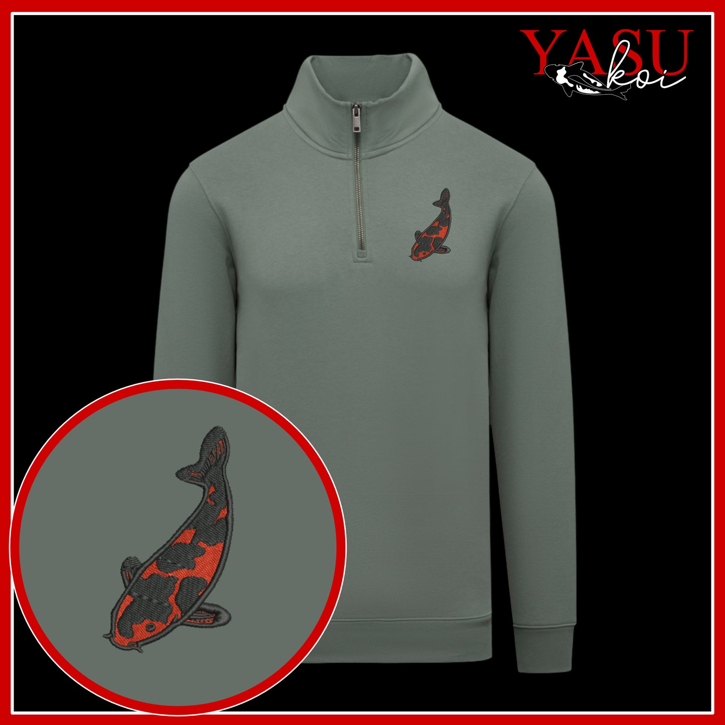 The Koroko Koi Quarter Zip Sweater