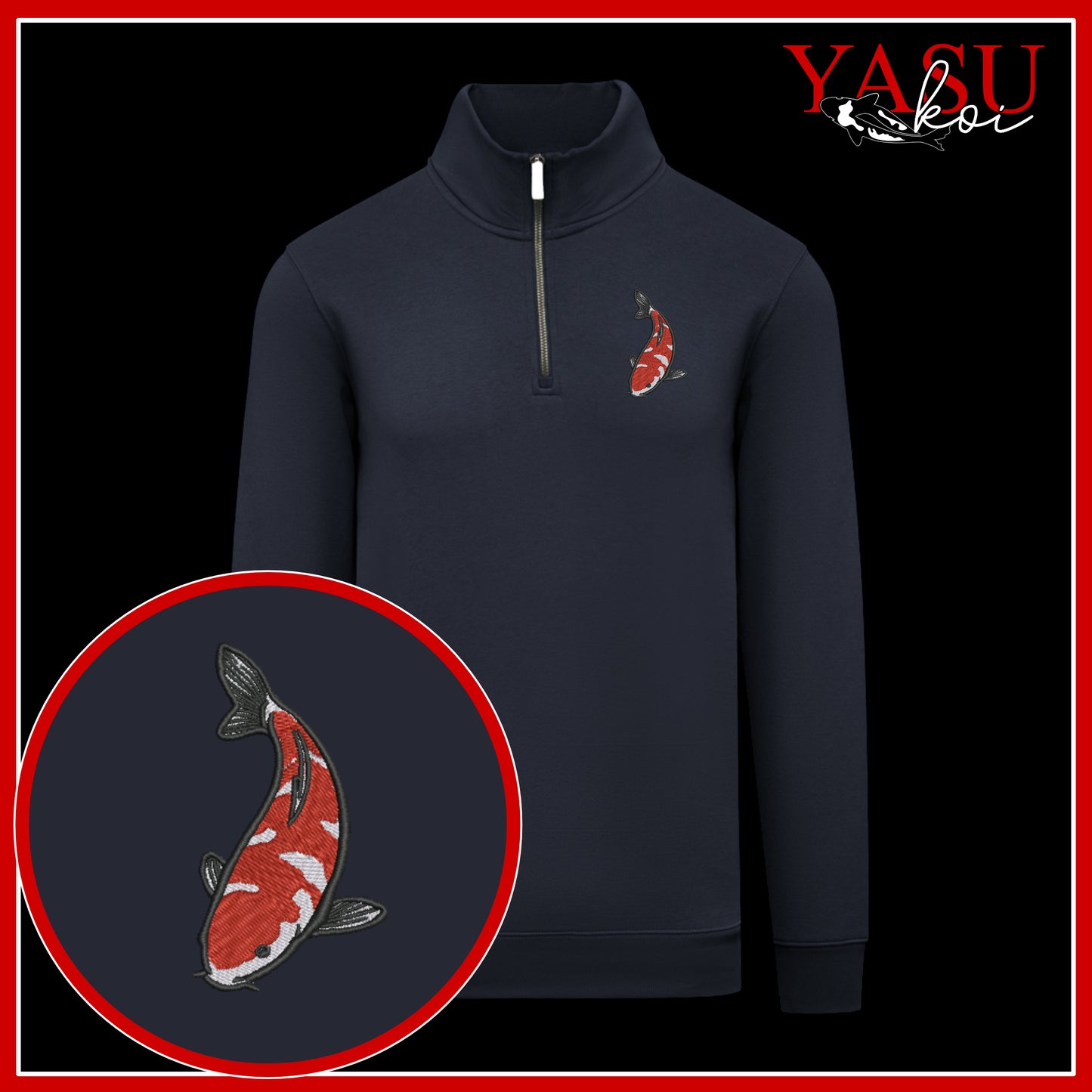 The Koroko Koi Quarter Zip Sweater
