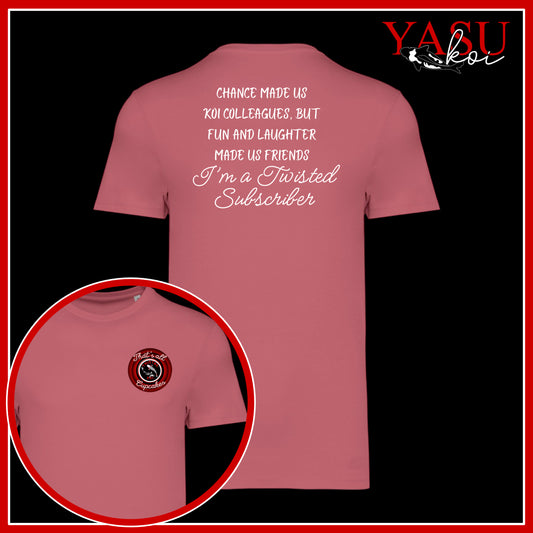 Twisted Koi Antique Rose Organic Cotton T-Shirt