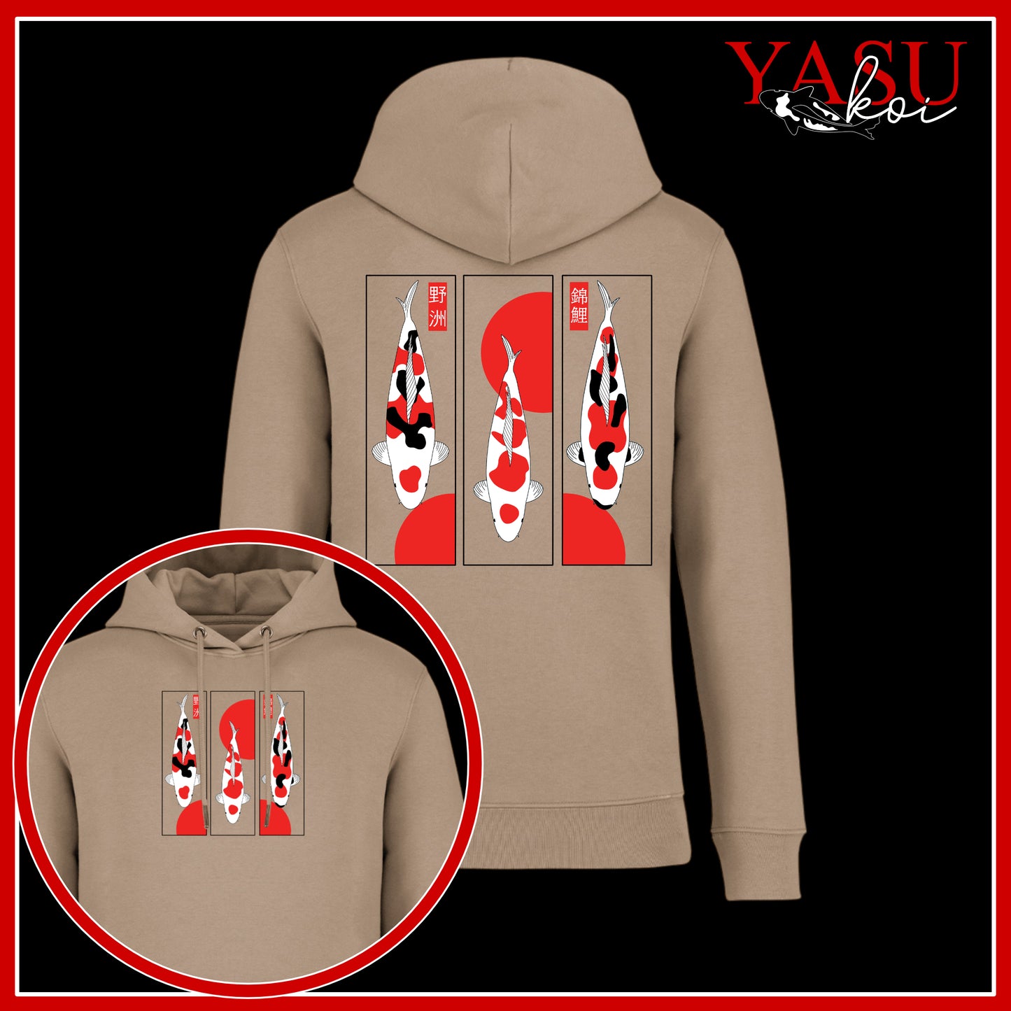 Go Sanke - The Big Three! Organic Cotton Hoodie