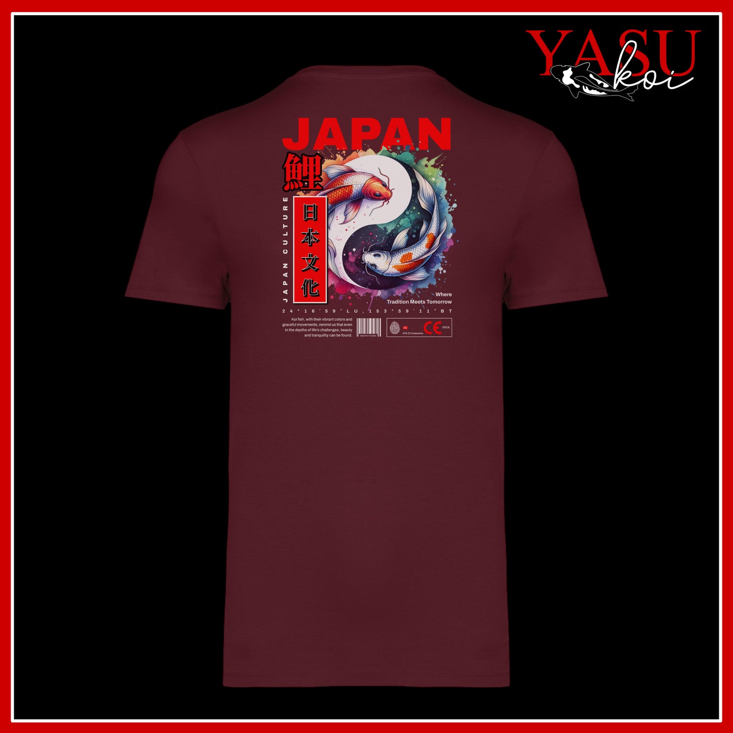 "The Back Page" Yin Yang Printed Organic Cotton T-Shirt