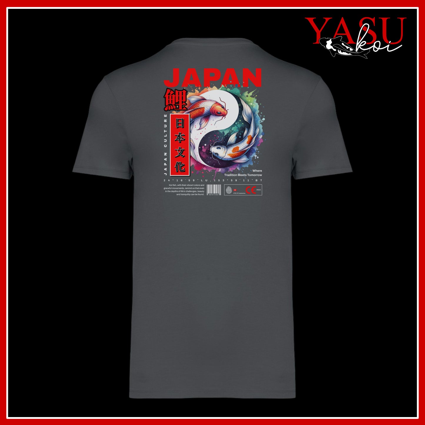 "The Back Page" Yin Yang Printed Organic Cotton T-Shirt