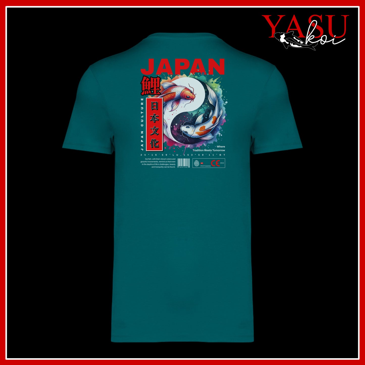 "The Back Page" Yin Yang Printed Organic Cotton T-Shirt