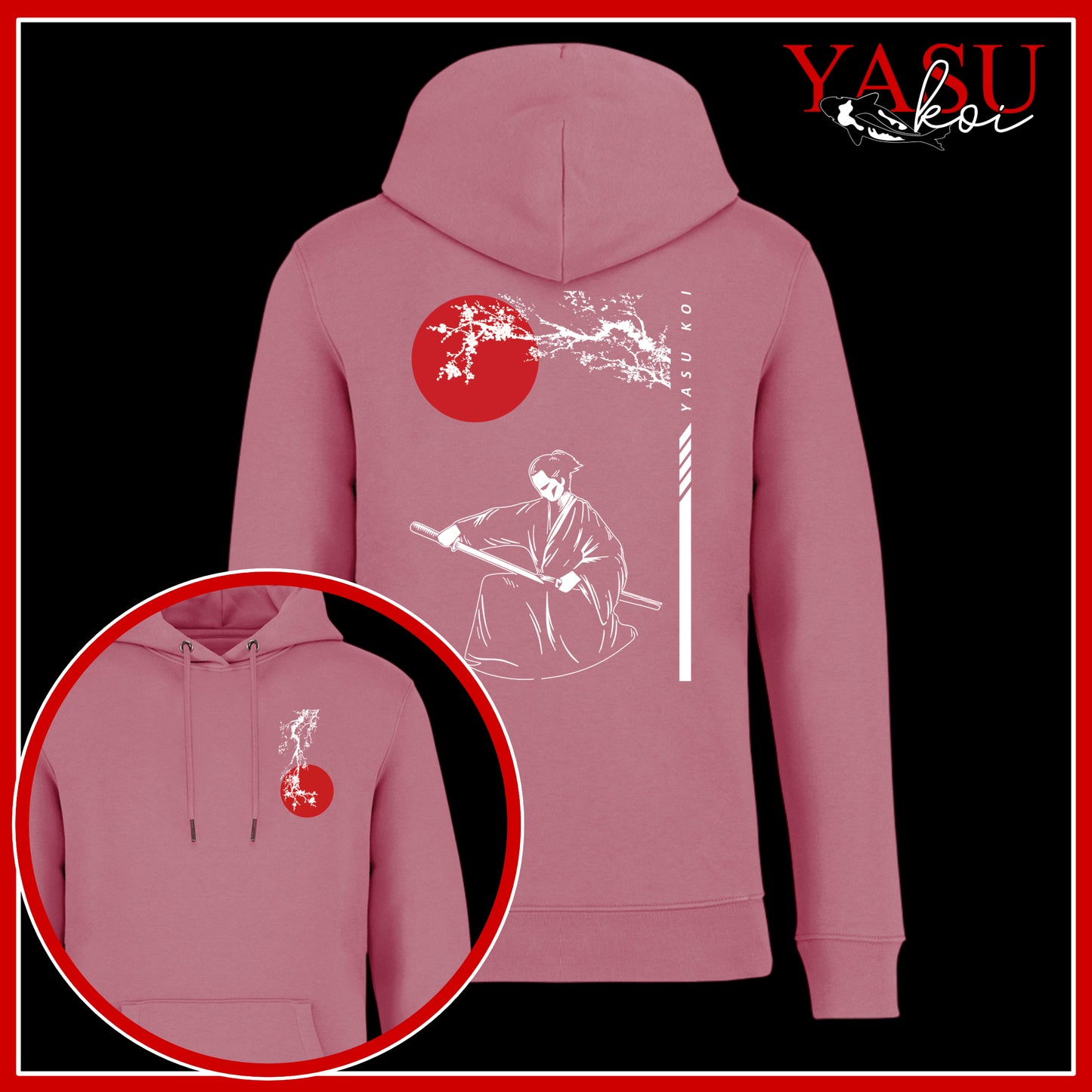 Kneeling Samurai Organic Cotton Hoodie