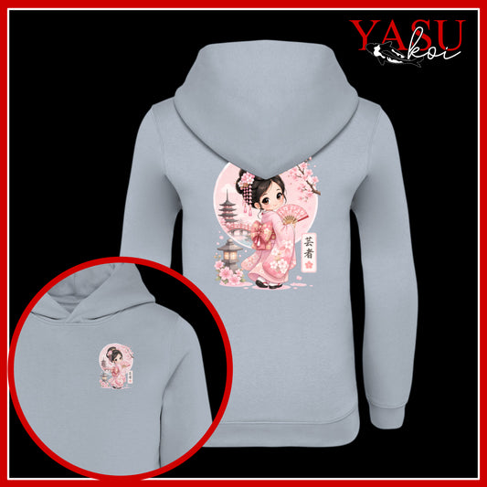 Chibi Geisha Organic Cotton Hoodie