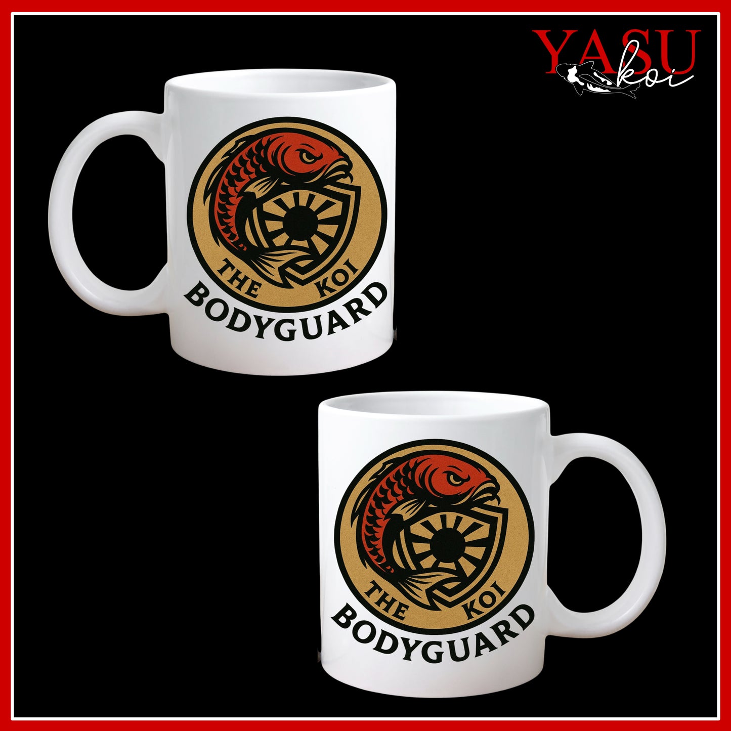 The Koi Bodyguard 11oz White Mug