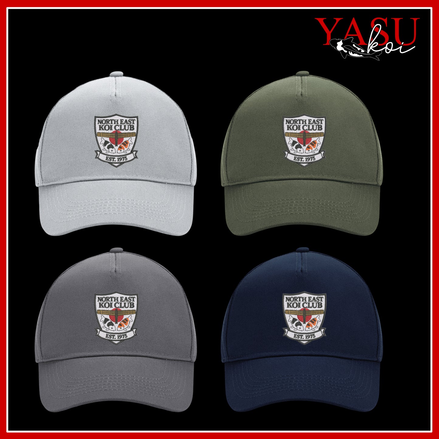 North East Koi Club Baseball Caps