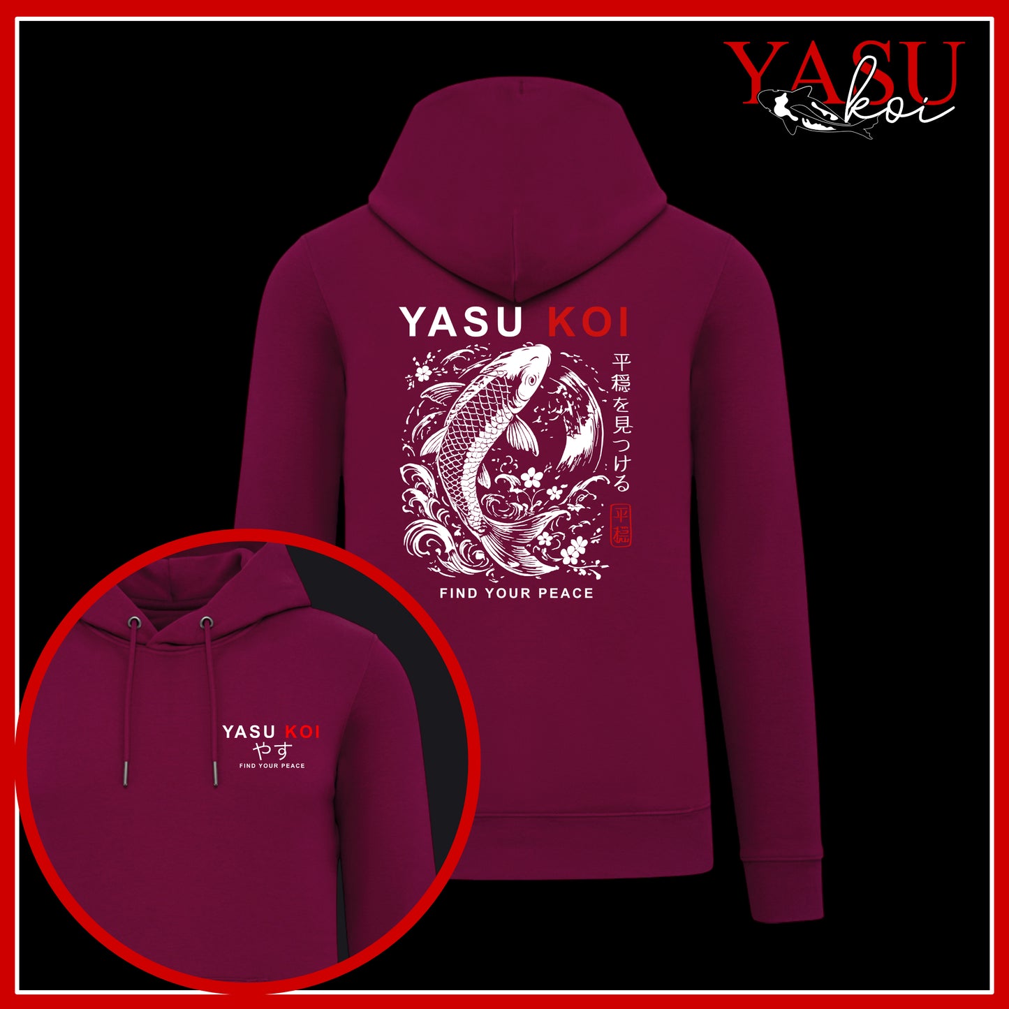 Find Your Peace Organic Cotton Hoodie