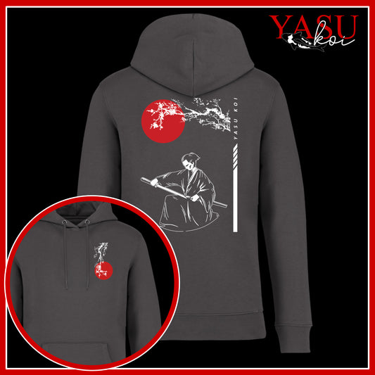 Kneeling Samurai Organic Cotton Hoodie
