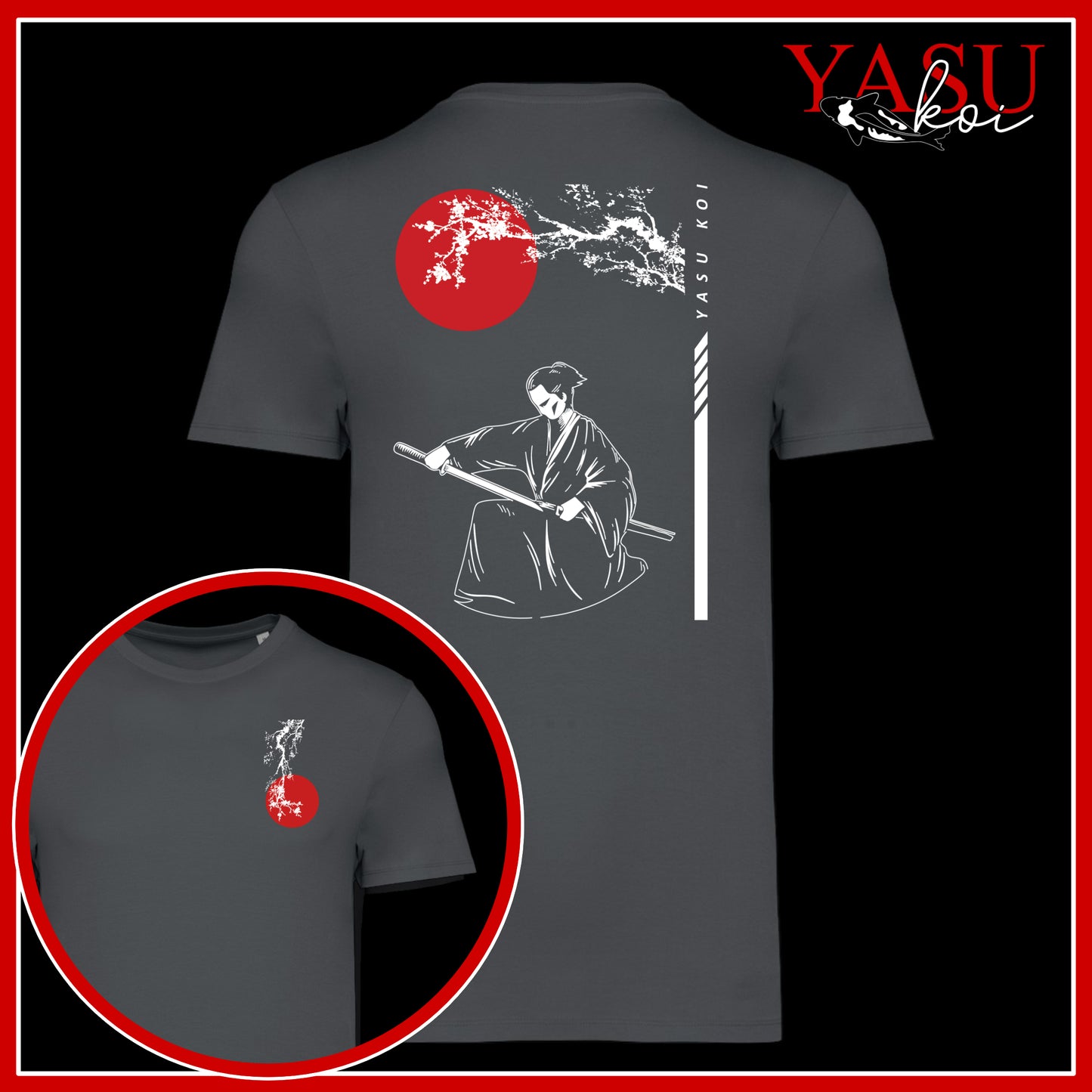 Kneeling Samurai Organic Cotton T-Shirt