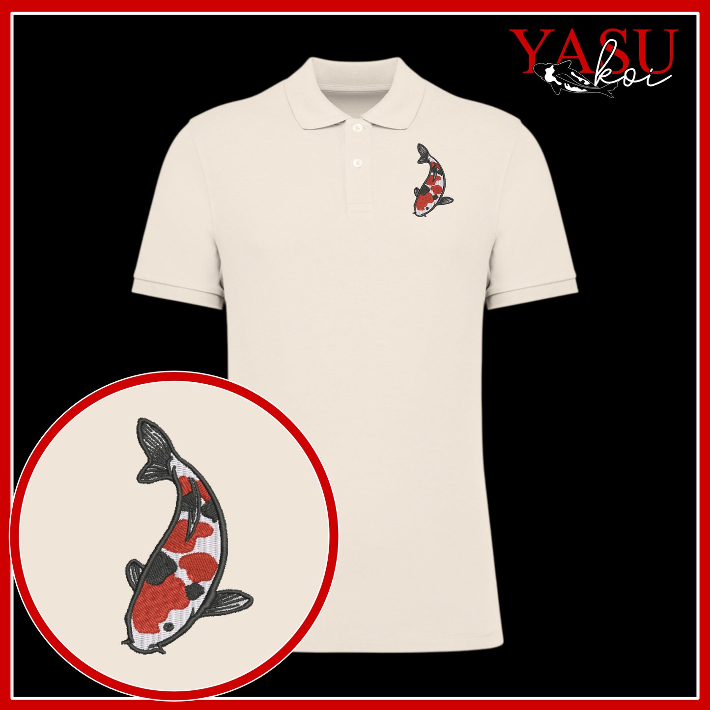 Sanke 'Koroko' Embroidered Organic Polo Shirt