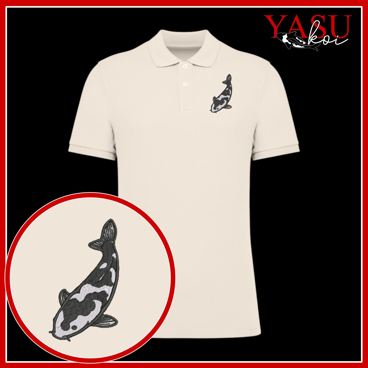 Shiro Utsuri 'Koroko' Embroidered Organic Polo Shirt