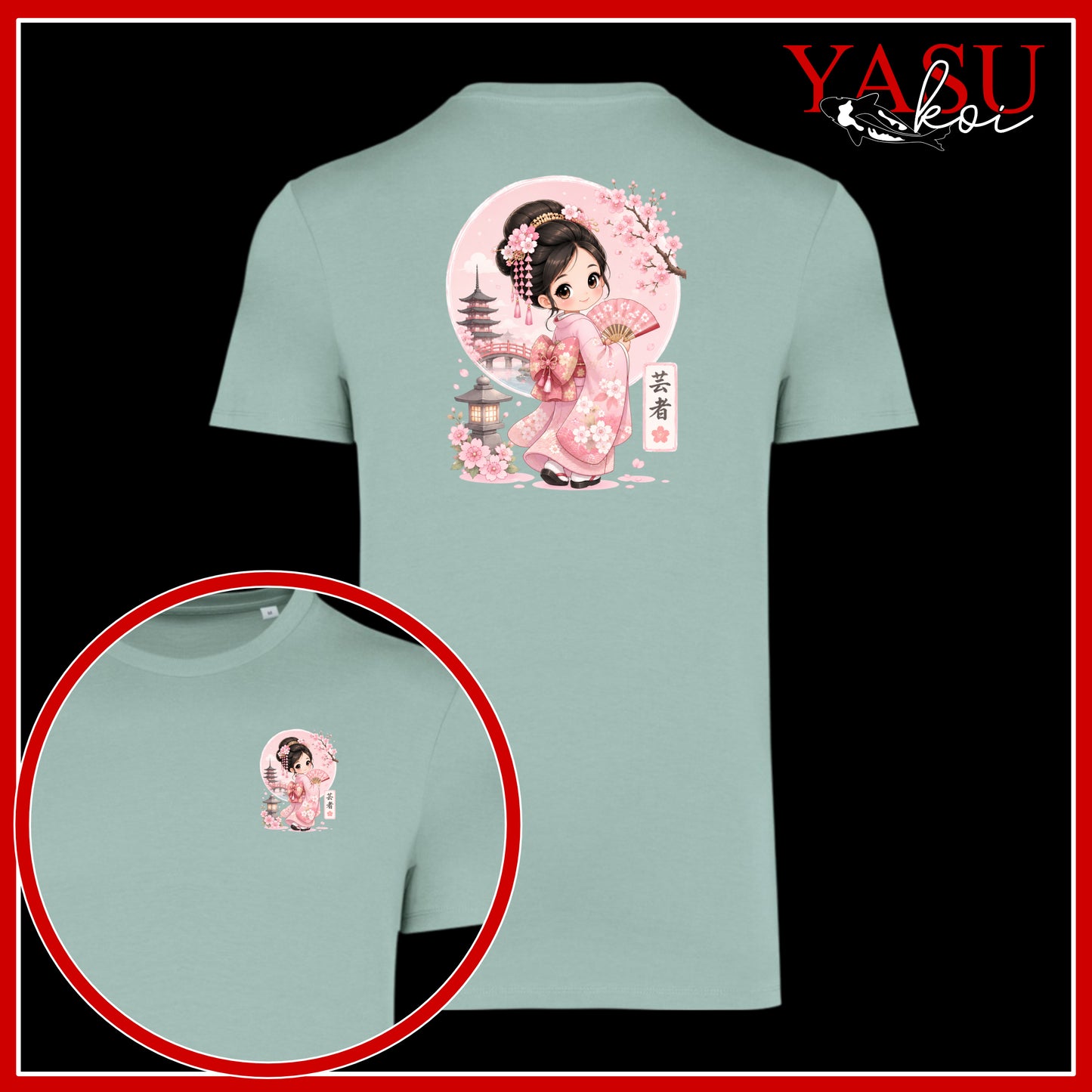 Chibi Geisha Kids Organic Cotton T-Shirt