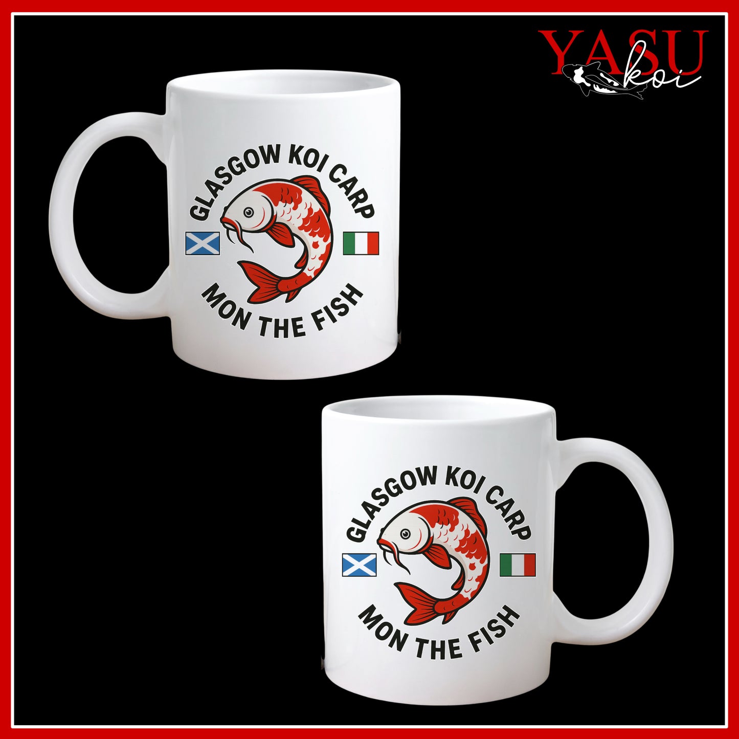 White 11oz Mon The Fish Mug