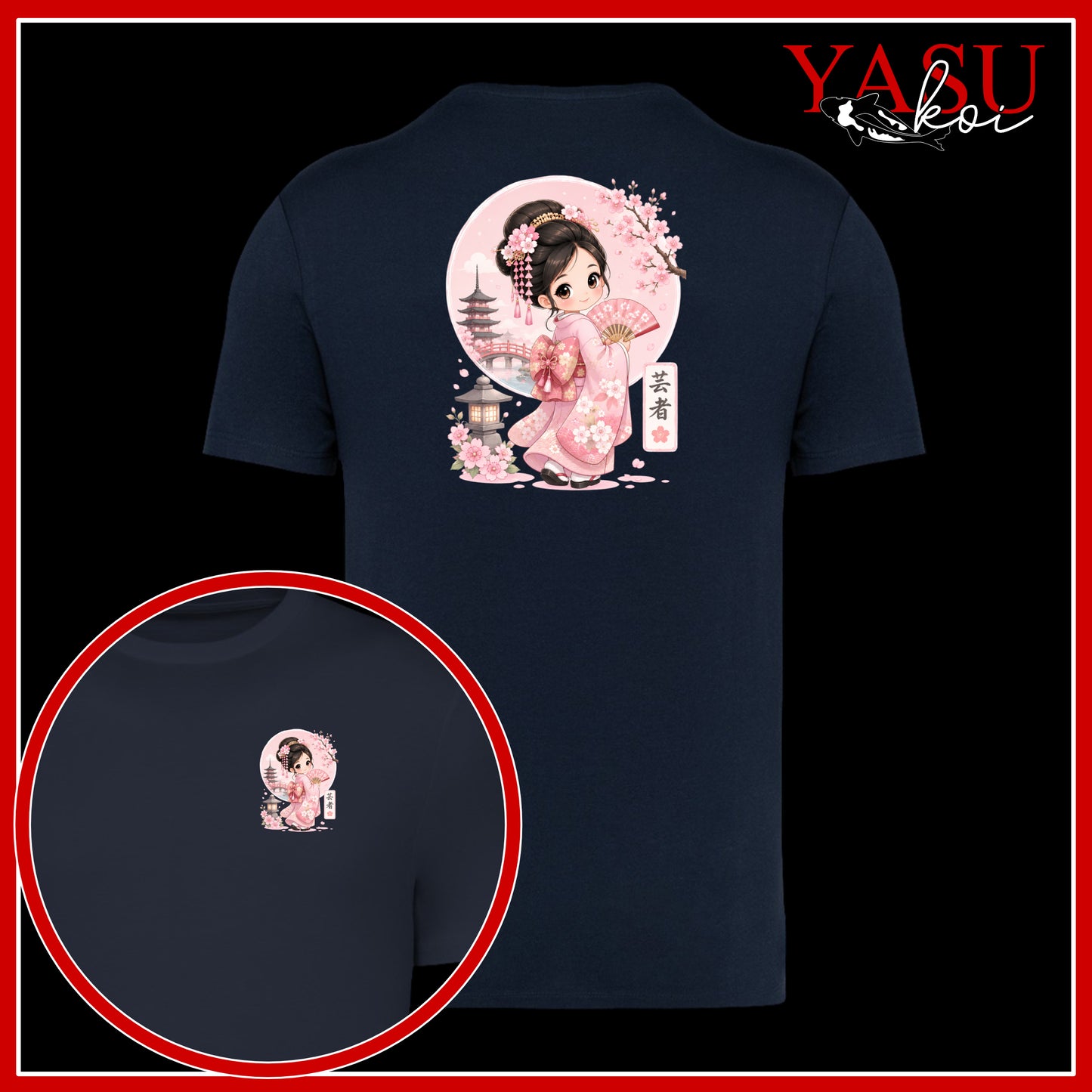 Chibi Geisha Kids Organic Cotton T-Shirt